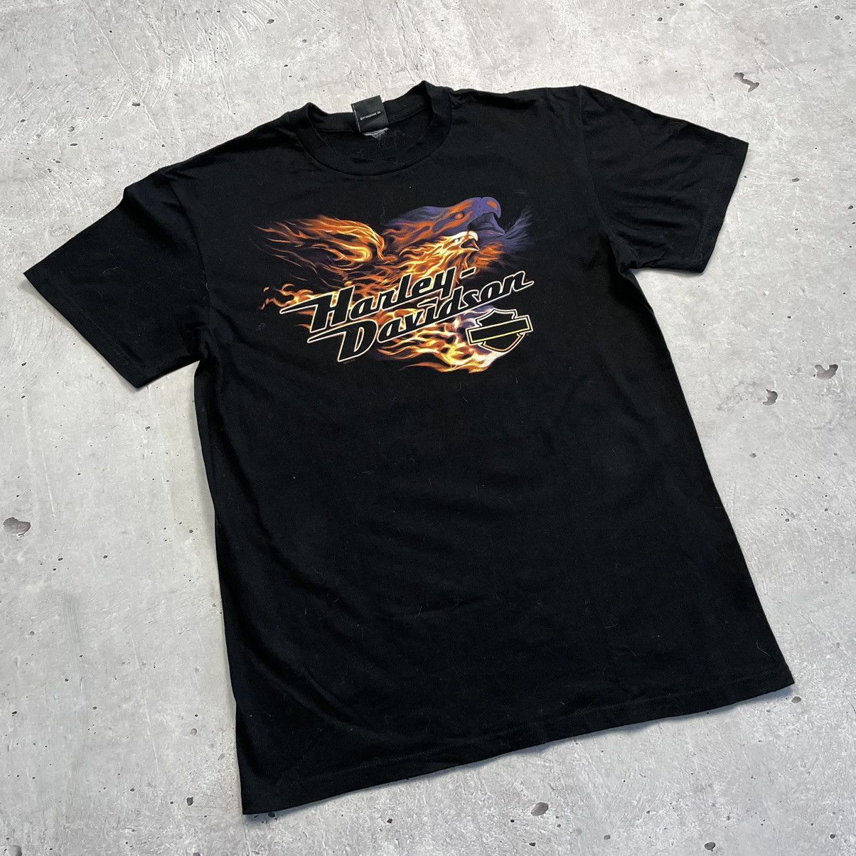Harley Davidson × Vintage Vintage 00’s Harley Davidson retro T-shirt motorcycle Size US XL / EU 56 / 4 - 3 Thumbnail