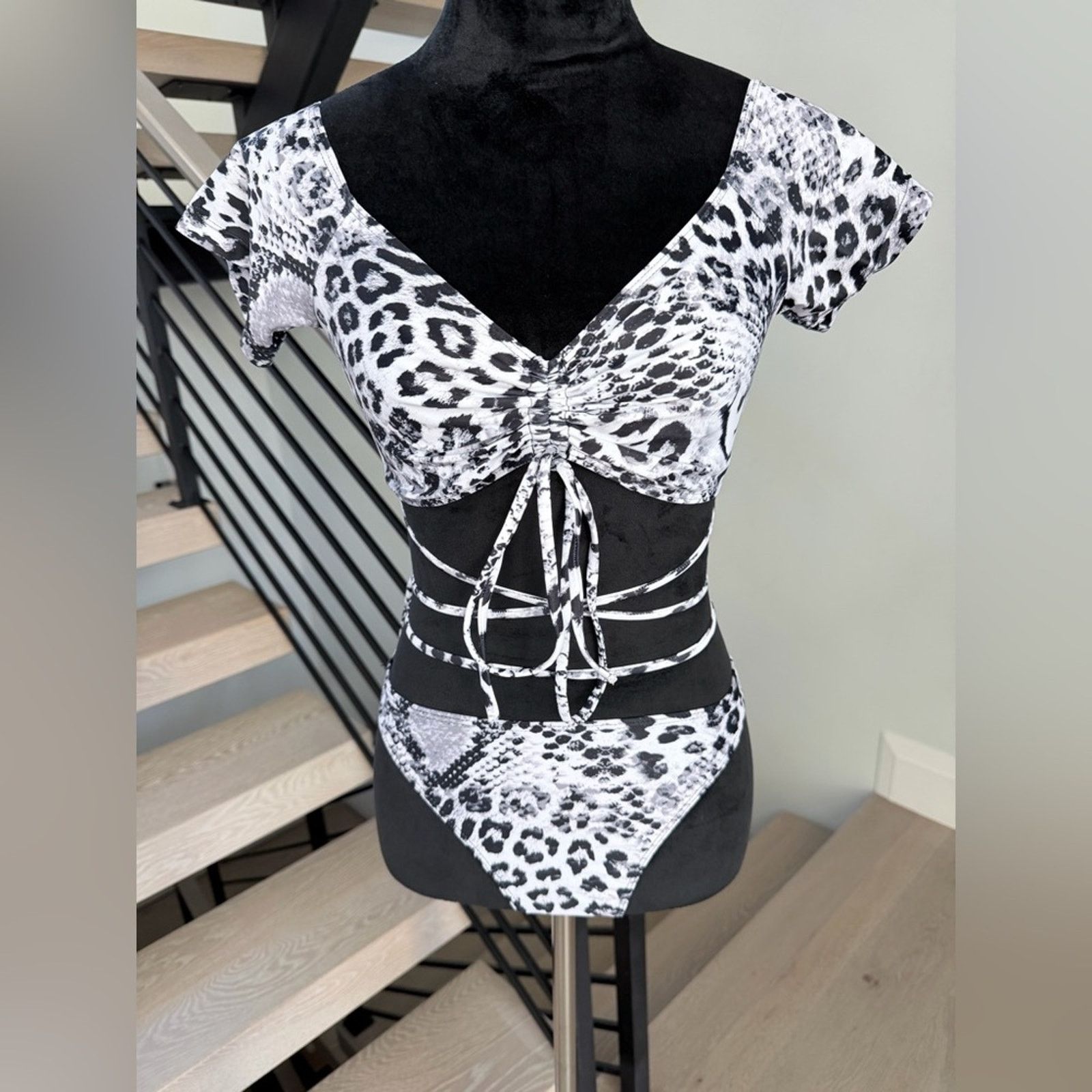 Other Snake Print 3 piece Swimsuit Swimwear Bikini Beach Set S Size ONE SIZE - 6 Thumbnail