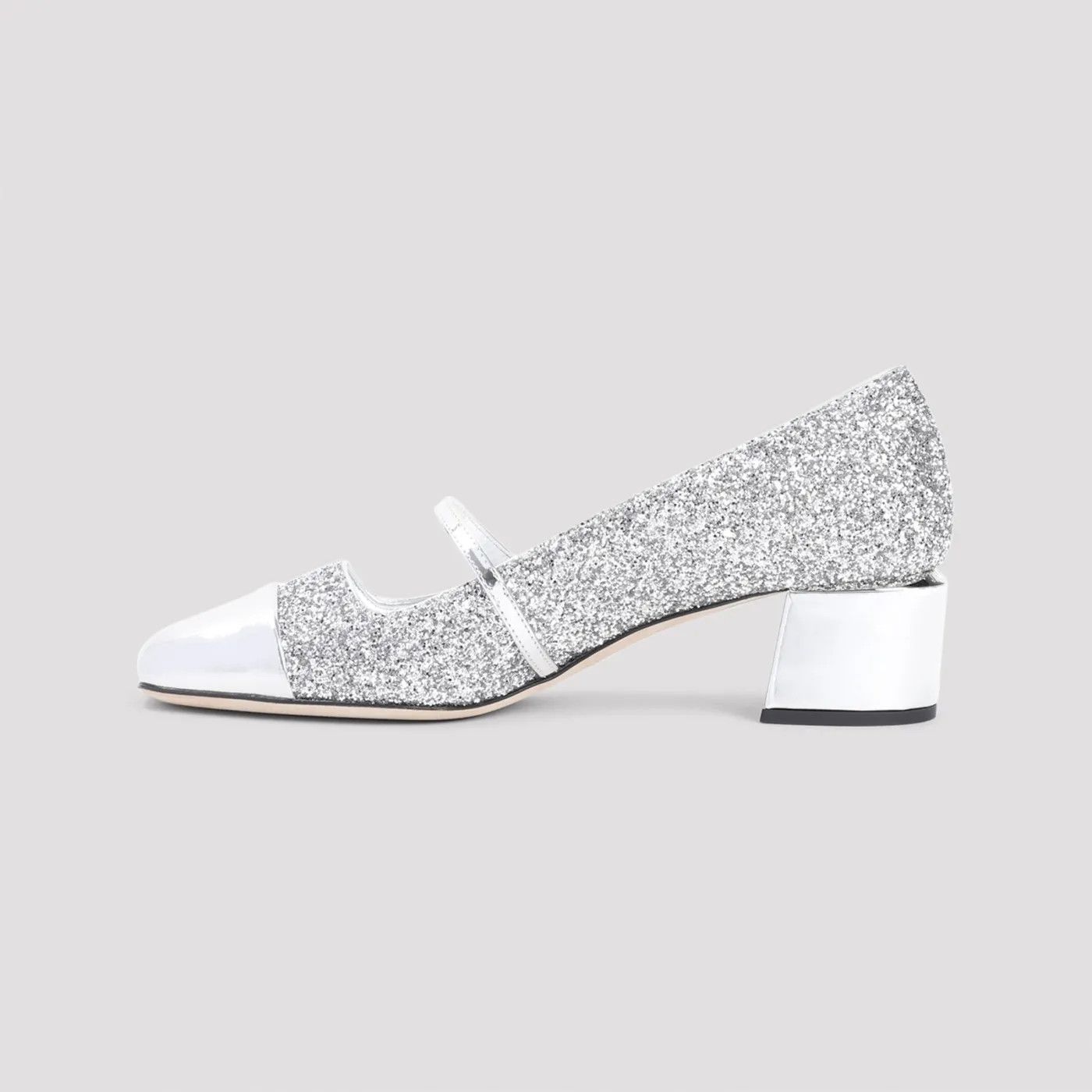 Jimmy Choo o1s22i1n1024 Mary Jane Style Pumps in Silver Size US 7 / IT 37 - 2 Thumbnail