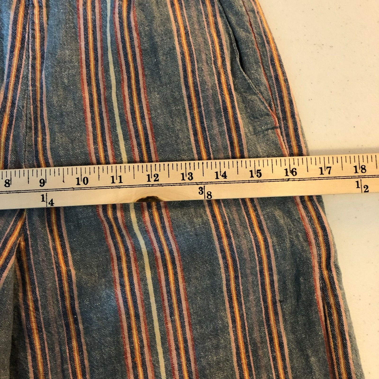Madewell Madewell Womens Huston Side Button Pull-on Crop Pants Stripe Size 24" / US 00 / IT 34 - 7 Thumbnail