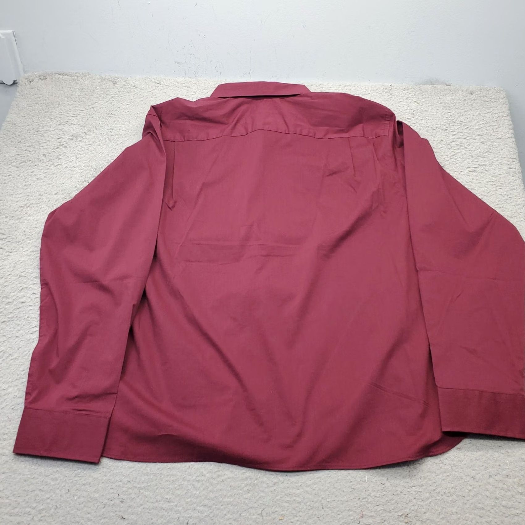 Van Heusen Van Heusen Mens XXL Burgundy Slim Fit Long Sleeve Button-Up Shirt Size US XXL / EU 58 / 5 - 2 Thumbnail