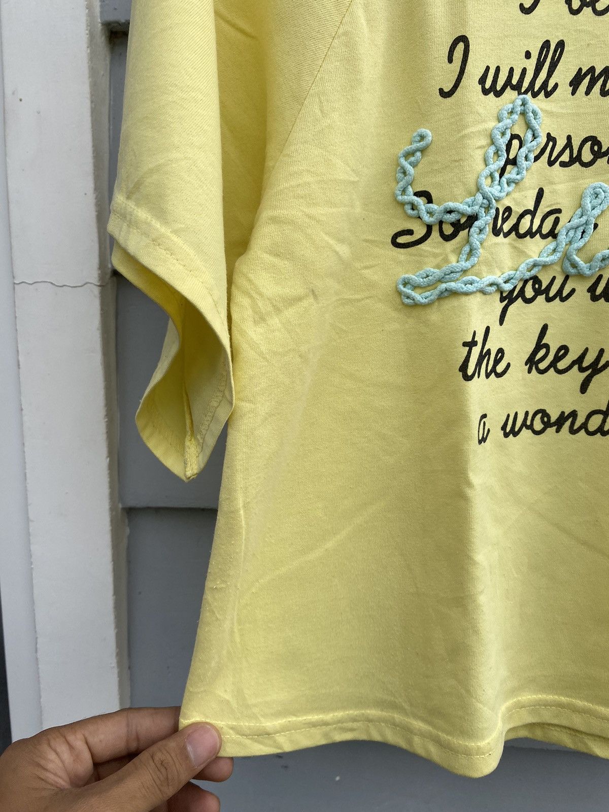 Japanese Brand Petit Berry Tees with Rope Details Word LUCK on The Center Size ONE SIZE - 5 Thumbnail