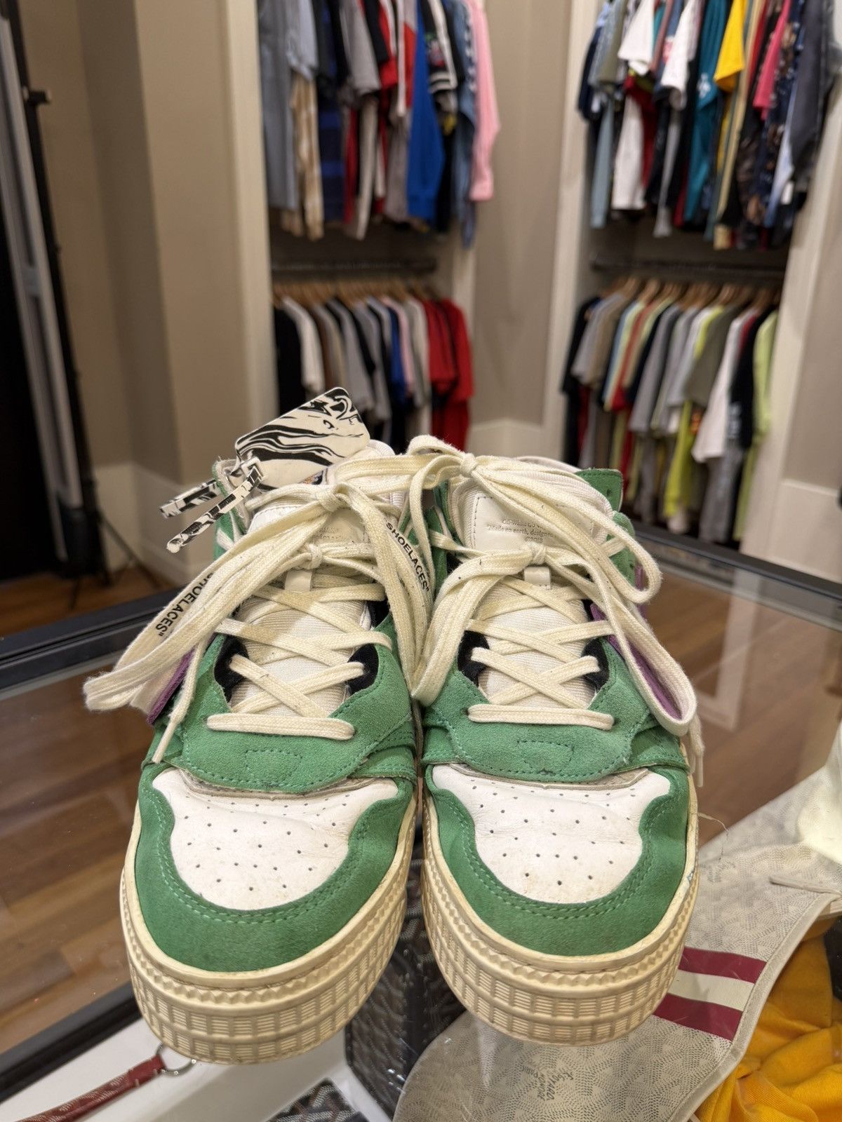 Off-White Off-White Court 3.0 Low ‘Green Purple’ Size US 10 / EU 43 - 5 Thumbnail