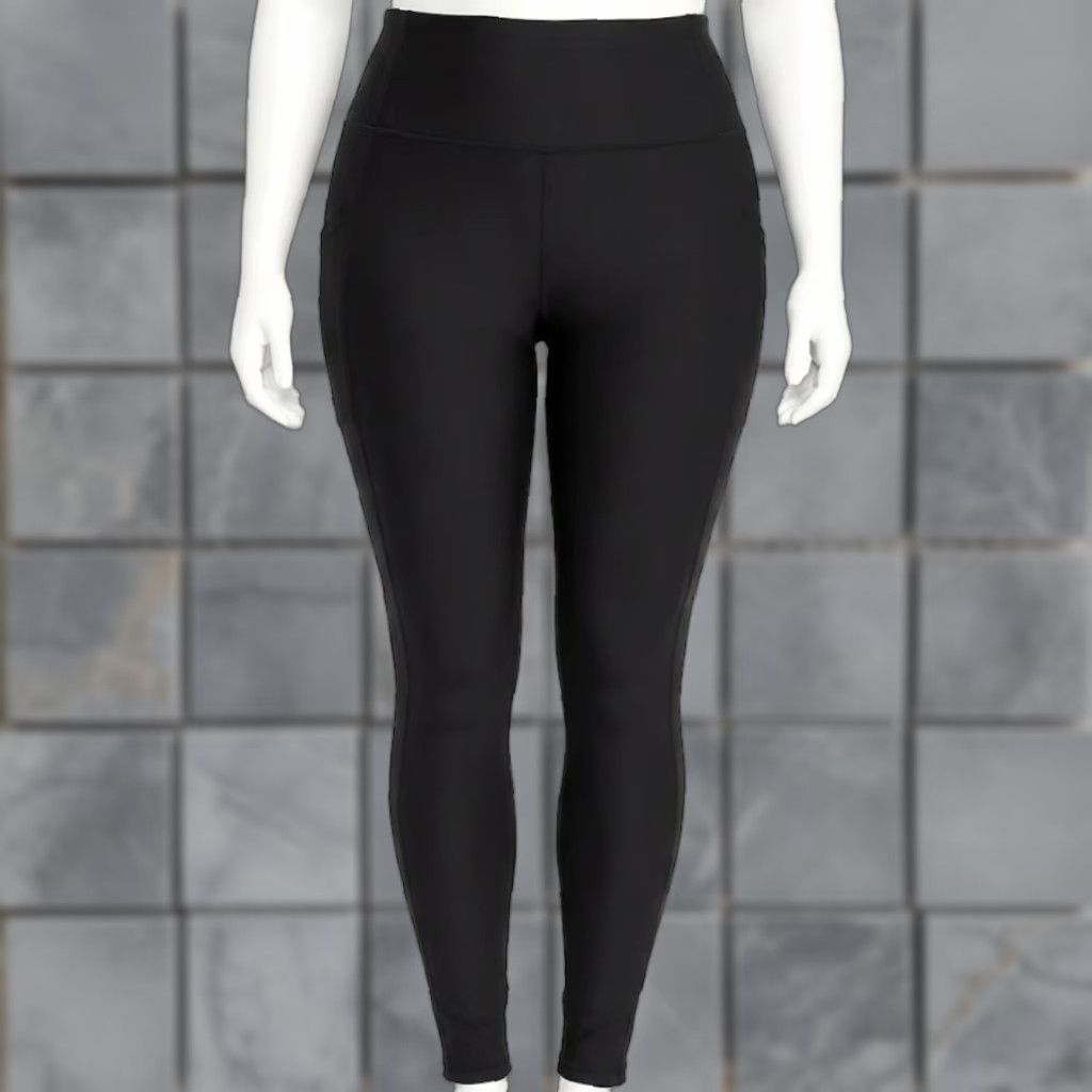 Old Navy Old Navy Leggings Womens 2X Black Powersoft High Rise Pockets Ankle Go-Dry Size 40" / US 18 - 1 Thumbnail