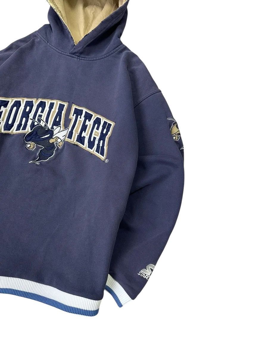 Starter × Vintage Vintage Georgia Tech Starter Distressed Hoodie Size US L / EU 52-54 / 3 - 5 Thumbnail