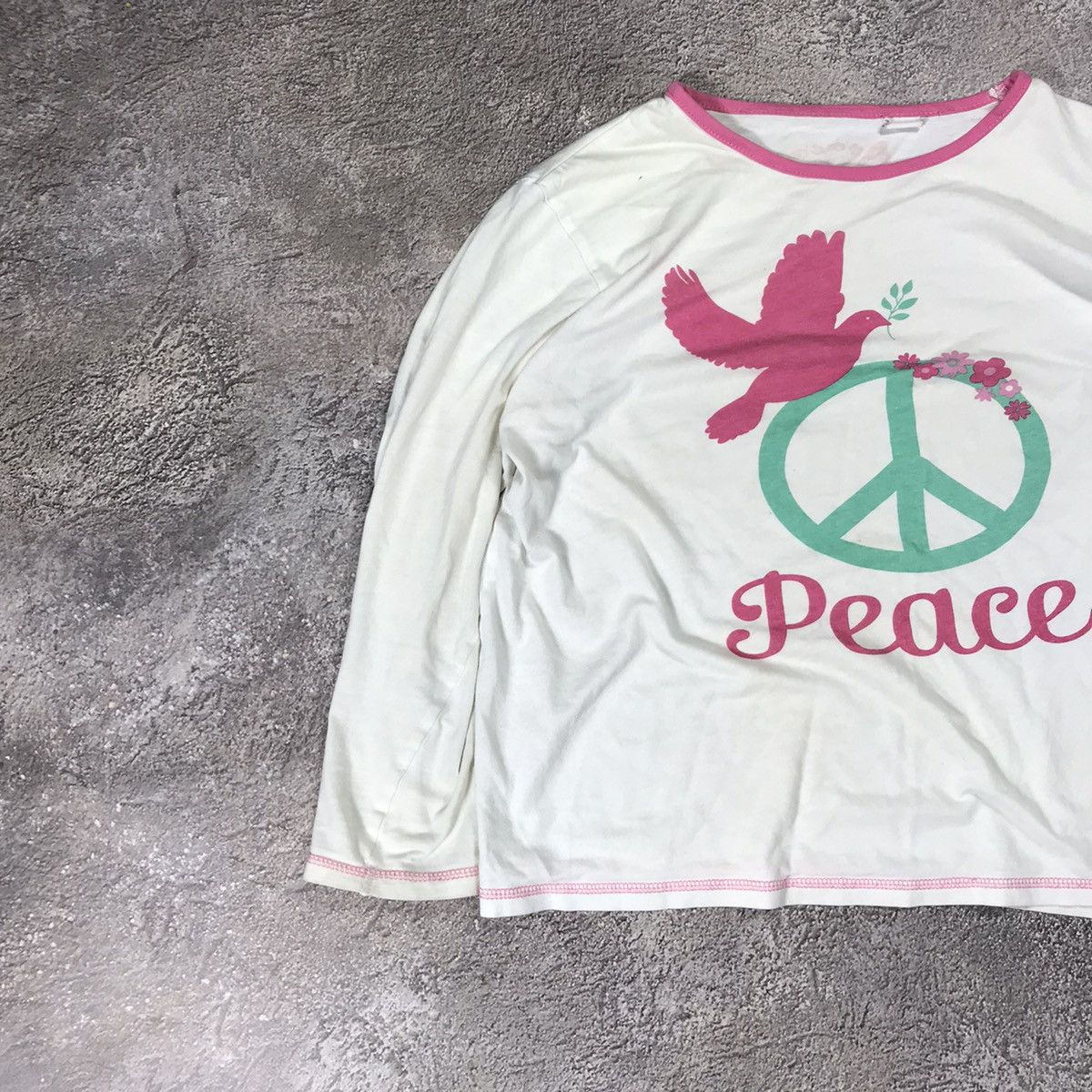 Vintage Vintage Y2K Graphic Longsleeve Peace Bird Tee Streetwear S Size S / US 4 / IT 40 - 3 Thumbnail