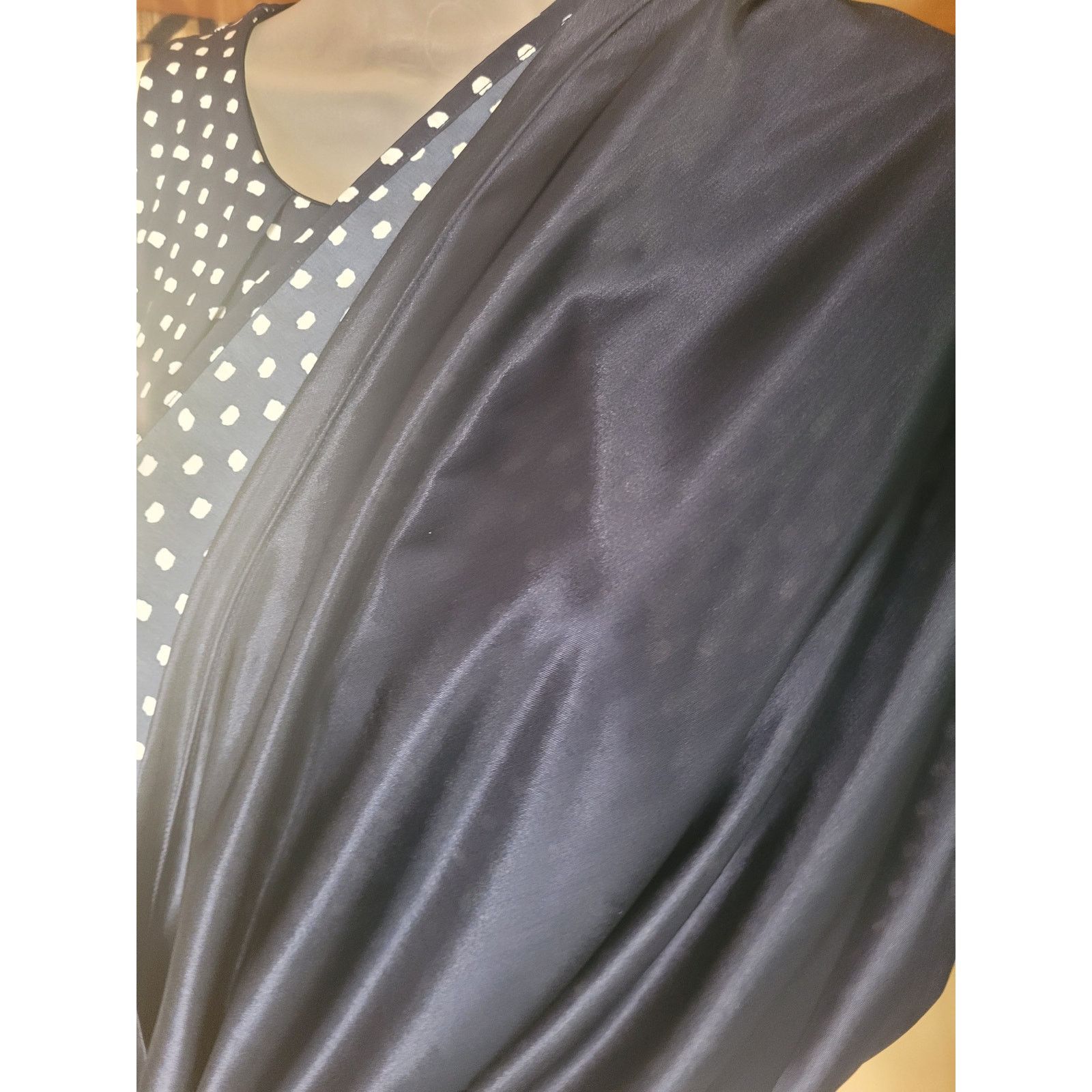 Alfani Alfani Retro Navy Dress Polka Dot Sleeveless Lined Sz 16 Size XXL / US 16-18 / IT 52-54 - 6 Thumbnail