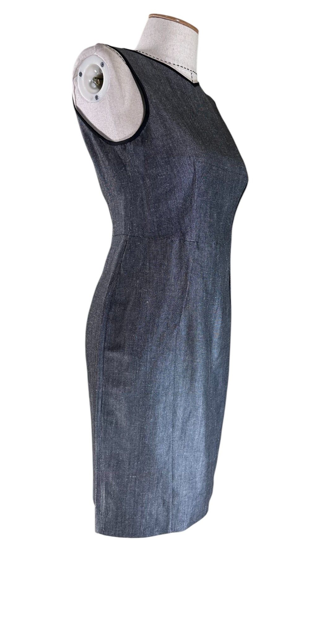 Valentino Grey Linen Suit Dress and Coat/Long Blazer Size XS / US 0-2 / IT 36-38 - 9 Thumbnail