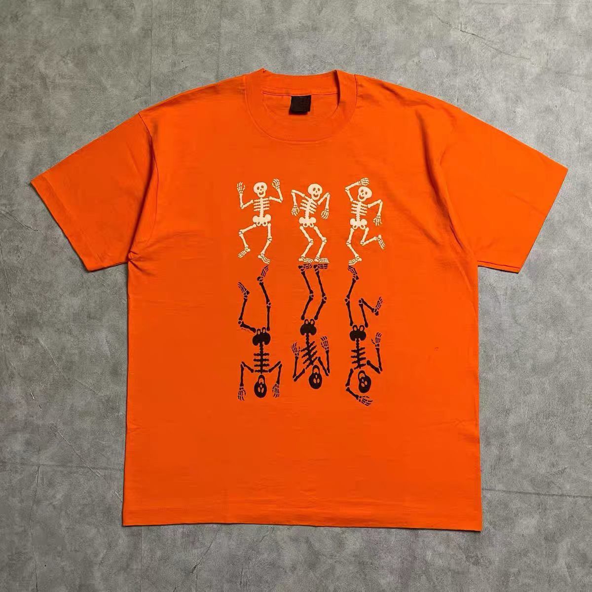 Vintage Orange Vintage Skull-Print Cotton T-Shirt Size US M / EU 48-50 / 2 - 1 Thumbnail