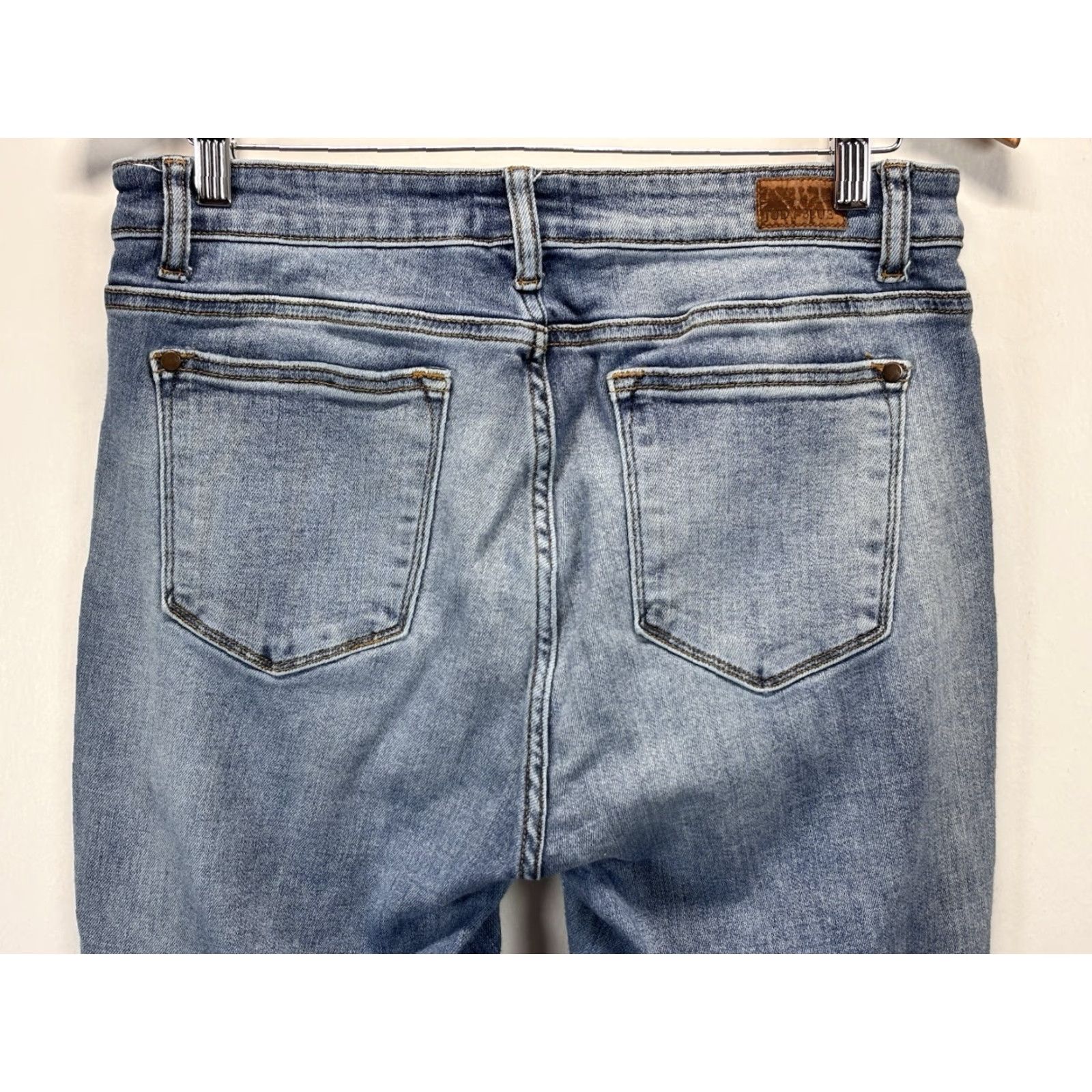 Vintage JUDY BLUE Skinny Jeans 31 Hi Rise Distressed Stretch Womens Blue Size 13 Size 24" / US 00 / IT 34 - 5 Thumbnail