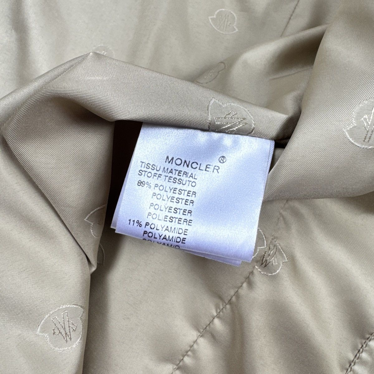 Moncler Women`s Moncler Big Logo Gold Polyester Light Jacket Size 1 Size S / US 4 / IT 40 - 12 Thumbnail