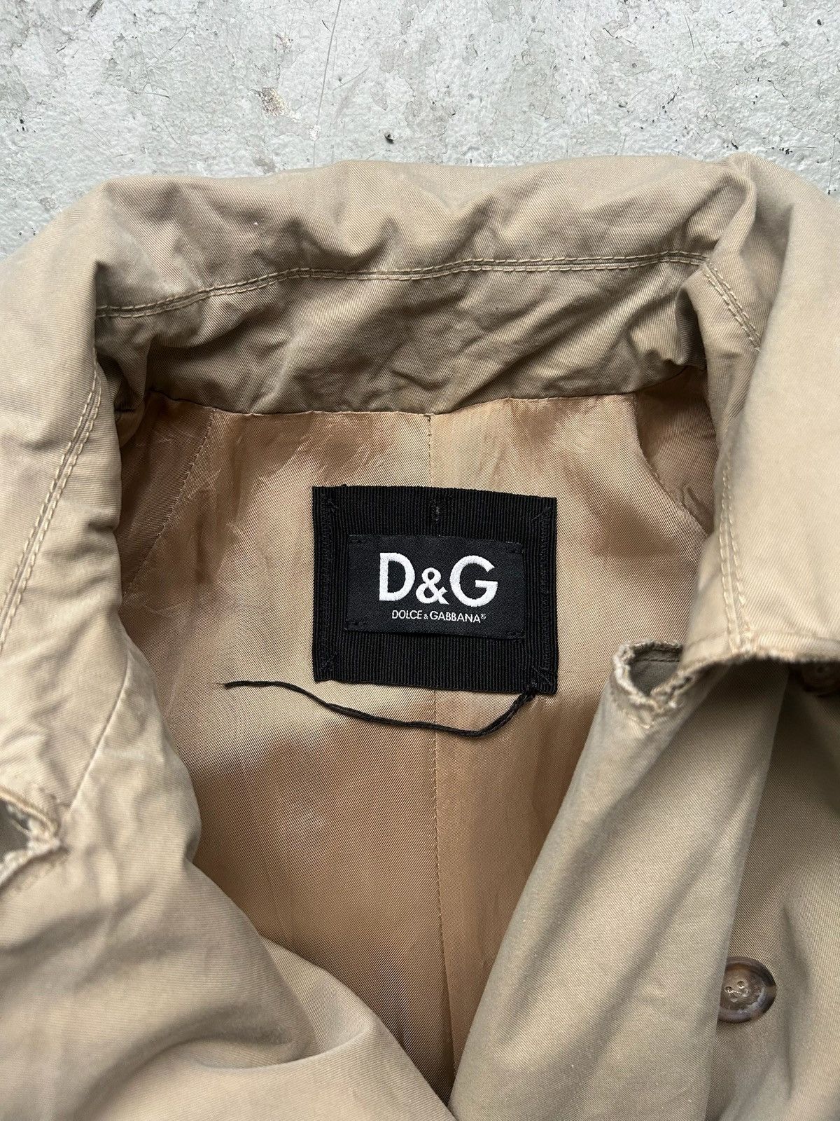 Dolce & Gabbana Dolce & Gabbana Khaki Double Brest Trench Coat Size US S / EU 44-46 / 1 - 4 Thumbnail