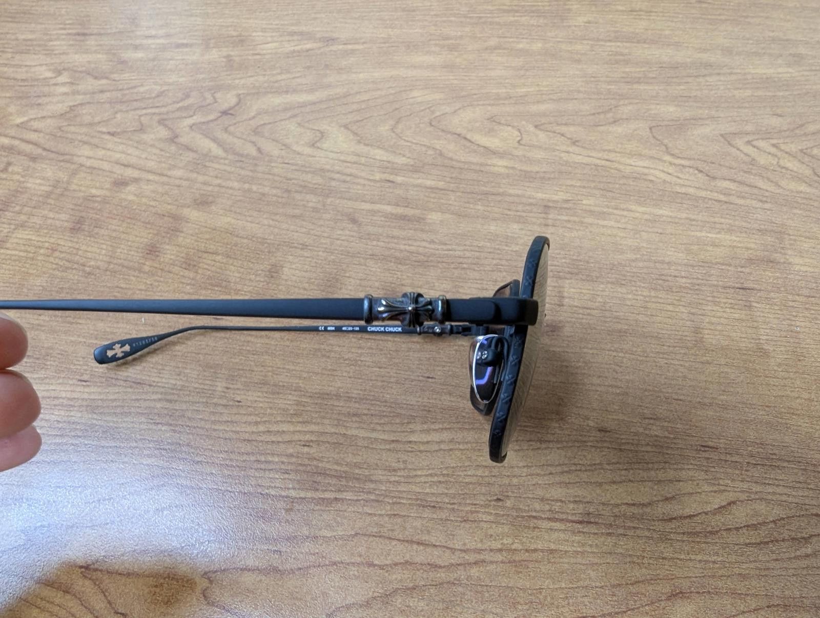 Chrome Hearts Chrome Hearts Chuck Chuck Sunglasses in Matte Black Size ONE SIZE - 4 Thumbnail