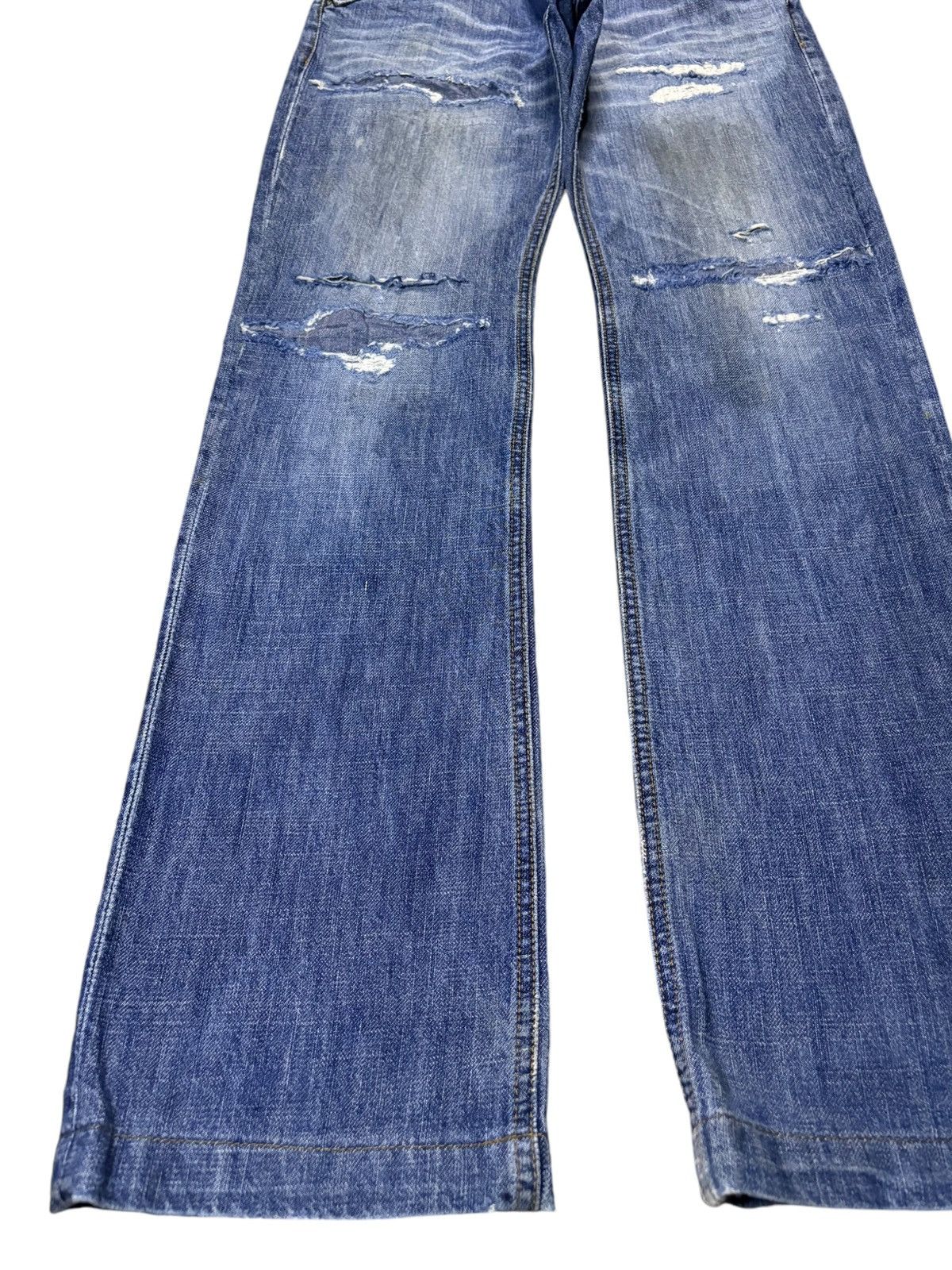 Japanese Brand Vintage Japanese Brand Grunge Wash Distressed Loose Jeans Size US 32 / EU 48 - 6 Thumbnail