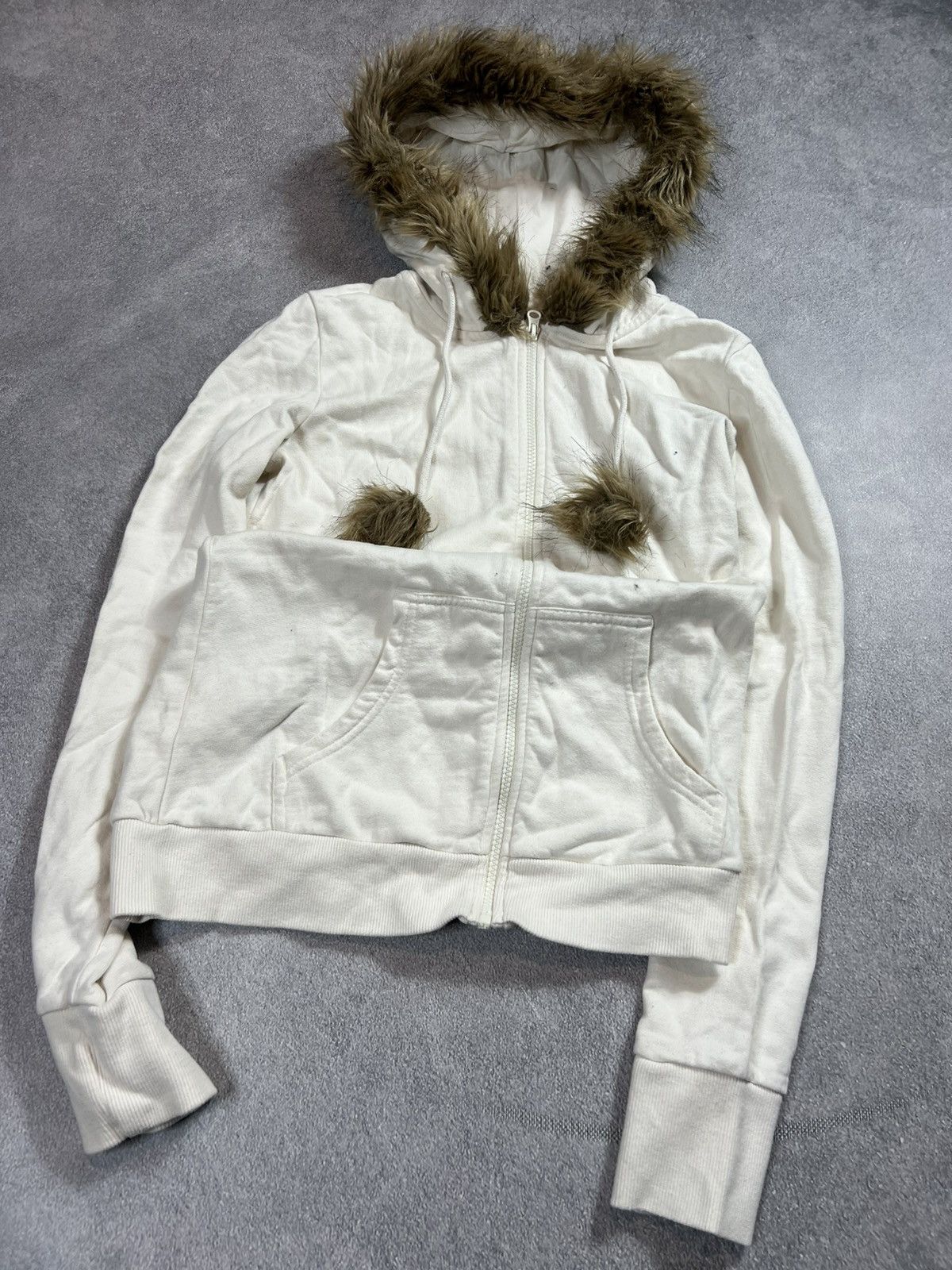 Abercrombie & Fitch 🔥VTG Abercrombie & Fitch Zip Fur Hoodie if6was9 Igb style Size US S / EU 44-46 / 1 - 2 Thumbnail