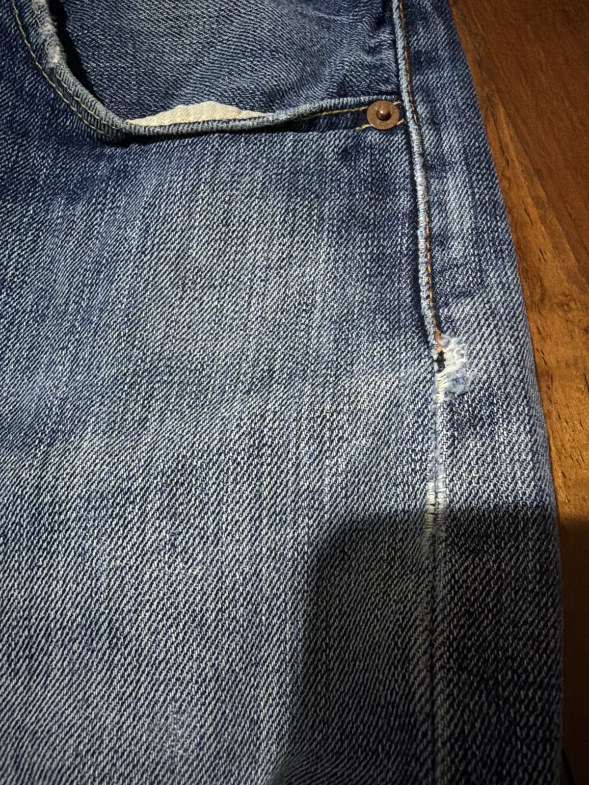 Levi's Vintage Levis 501 Button Fy Distressed Denim Size US 32 / EU 48 - 4 Thumbnail