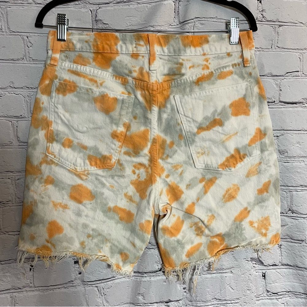 Hudson Hudson Denim Hana Shorts Grey Orange Tie Dye Size 30 Size 30" / US 8 / IT 44 - 3 Thumbnail