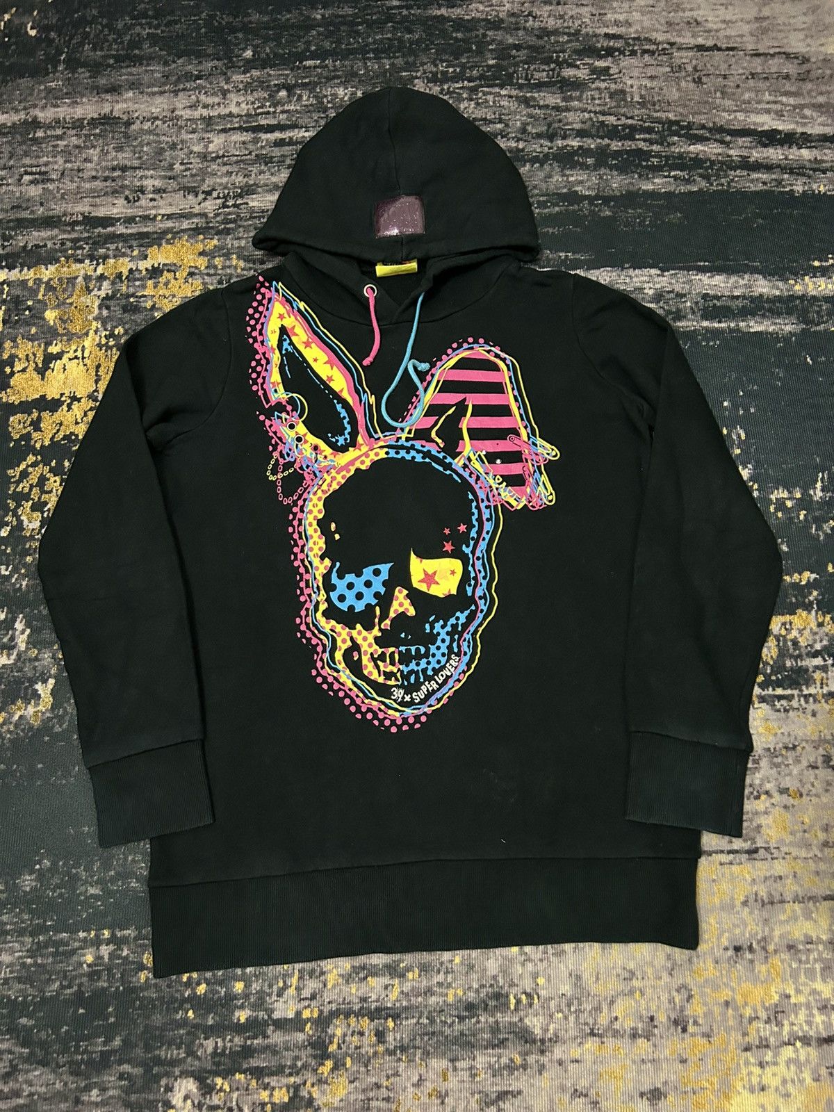 Japanese Brand 39 x Super Lovers Japan Skull Bunny Hoodie Size US L / EU 52-54 / 3 - 2 Thumbnail