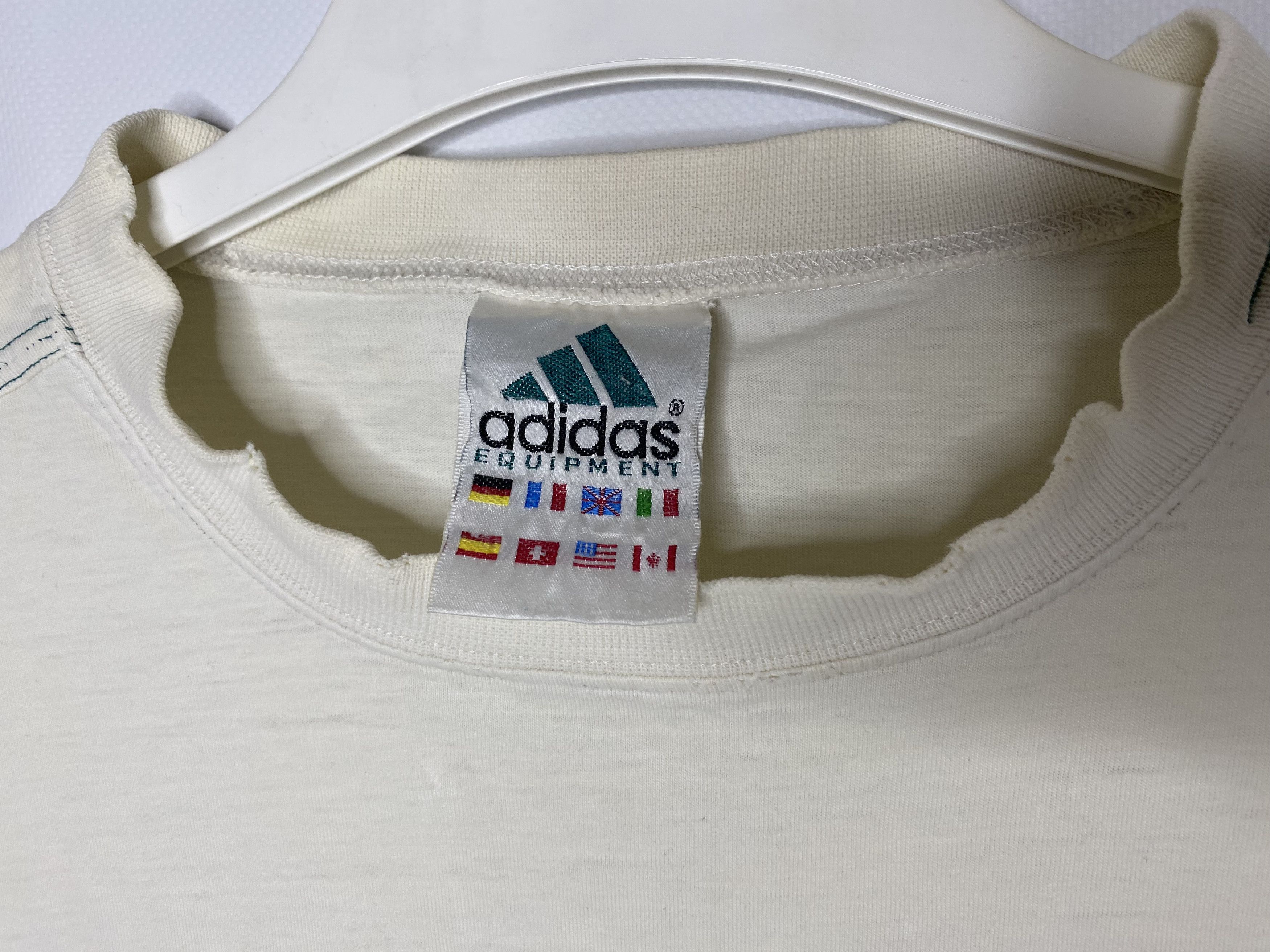 Adidas × Vintage VINTAGE 90s ADIDAS EQUIPMENT BIG LOGO PATCH T-SHIRT SHIRT Size US XL / EU 56 / 4 - 4 Thumbnail