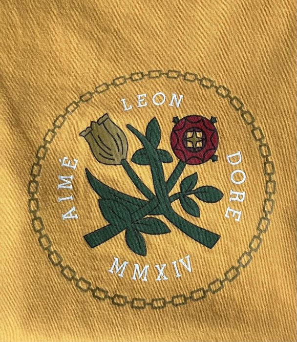 Aime Leon Dore Rare Aime Leon Dore Yellow Short Sleeve Flower Print T