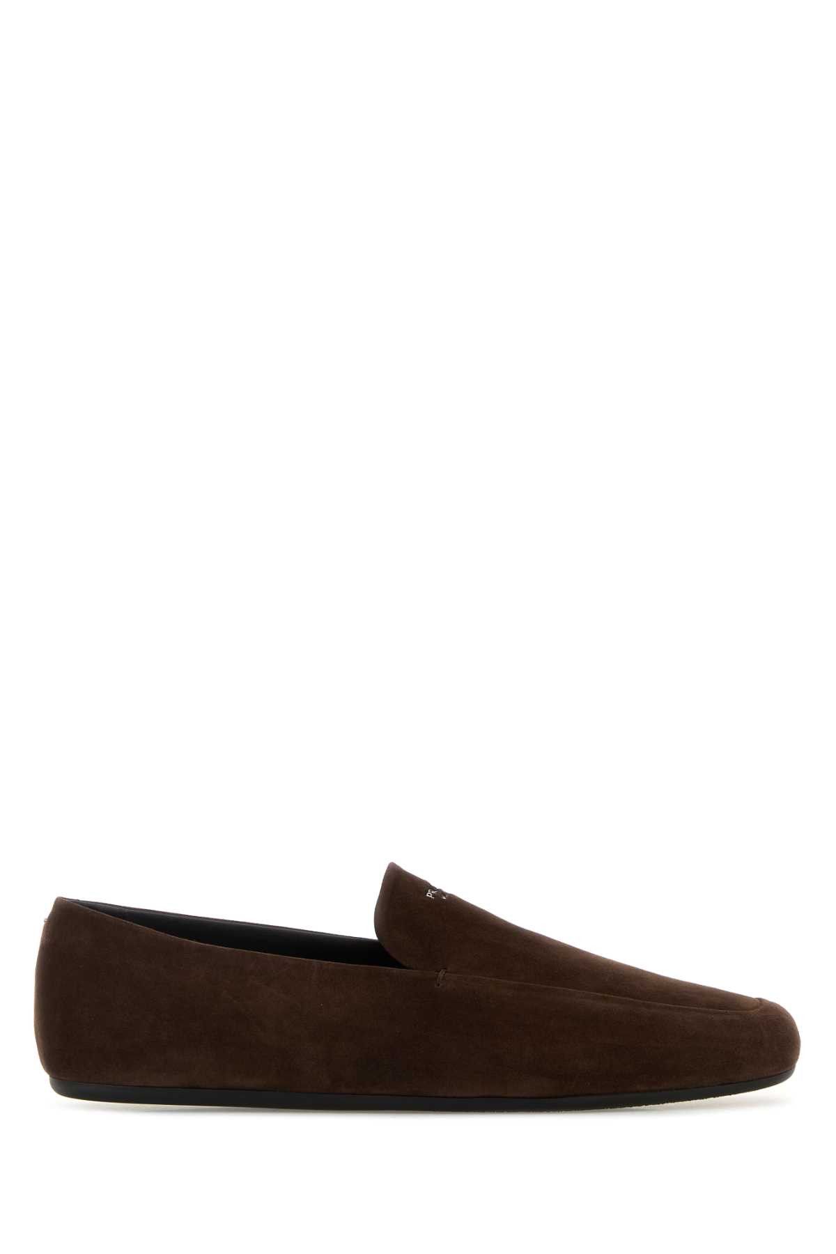Prada Brown Suede Loafers Size US 9 / EU 42 - 1 Thumbnail