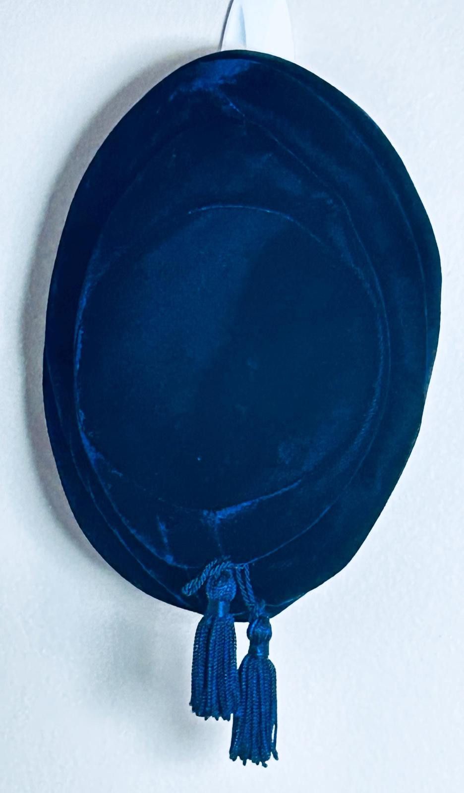 Other XS 1940s Valerie Modes dark blue Velvet Hat Elegant USA Size ONE SIZE - 2 Thumbnail