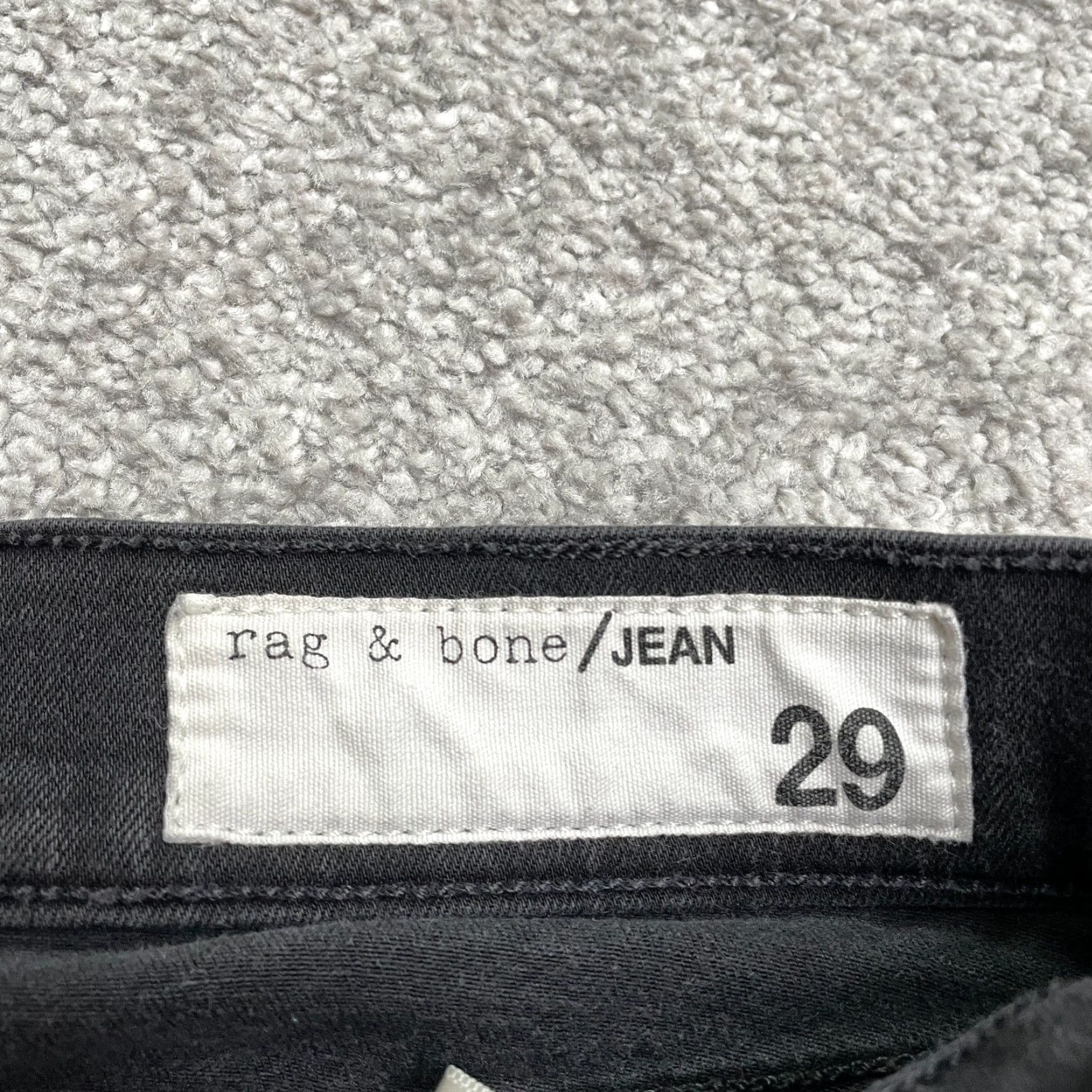 Rag & Bone VINTAGE Rag & Bone Women's Skinny Jeans 28x30 Tall Black Mid Rise Stretch Denim 2010s Streetwear Size 29" - 6 Thumbnail