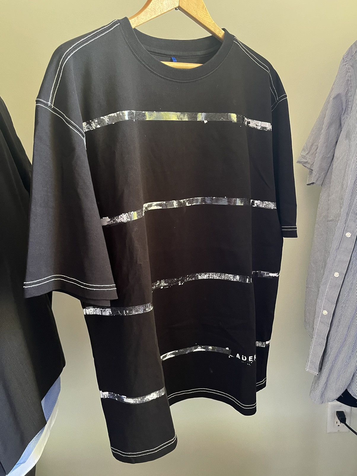 Ader Error Ader Error Black Tape Tee SS21 | Grailed
