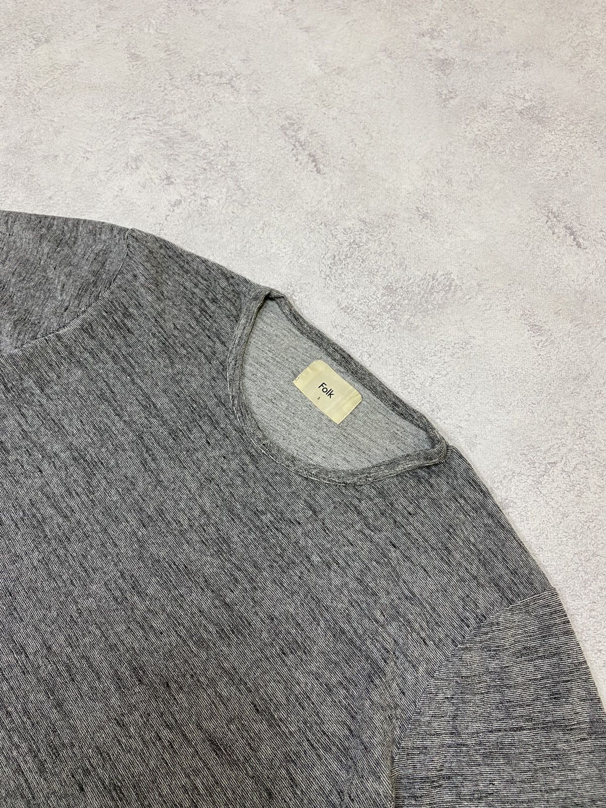 Folk Folk Mens Grey Short Sleeve T Shirt Size 3 Size US M / EU 48-50 / 2 - 4 Thumbnail