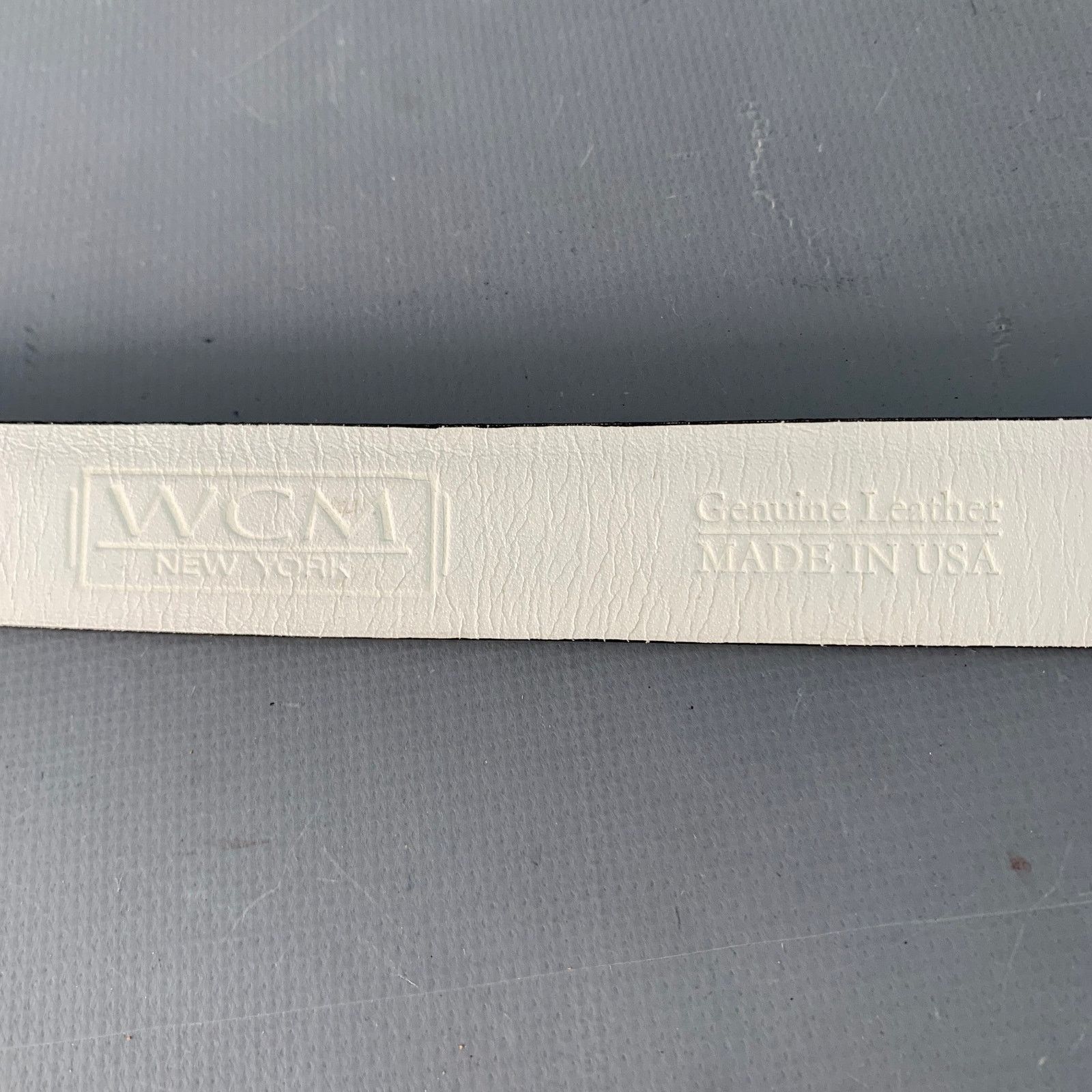 Other WCM NEW YORK Size M White Leather Belt Size ONE SIZE - 5 Thumbnail