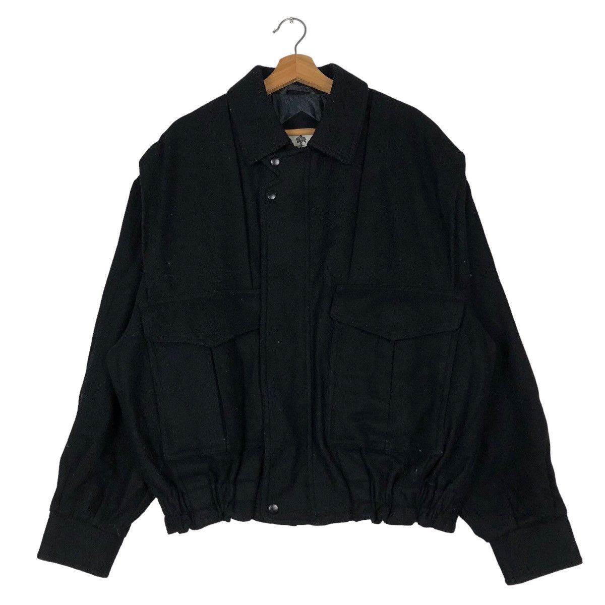 Issey Miyake 🔥Rich Black - Vintage Wool Biker Jacket Wood Heaven Japan Size US L / EU 52-54 / 3 - 1 Thumbnail