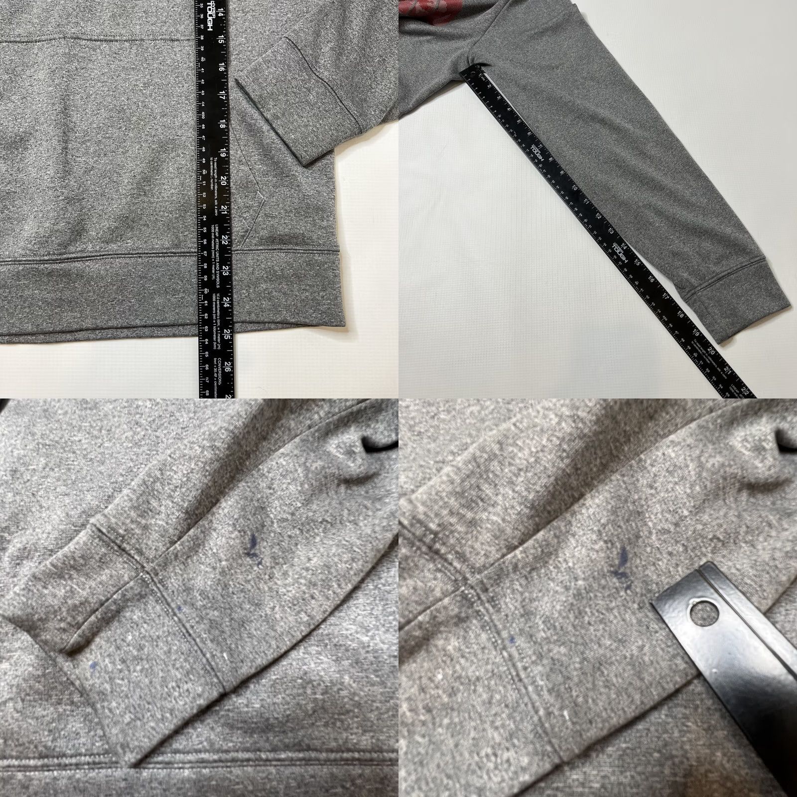 The North Face The North Face Mens Small Heathered Gray Red Pullover Hoodie Spellout Big Logo Hoodie Mens Small Gray Red Size US S / EU 44-46 / 1 - 8 Thumbnail