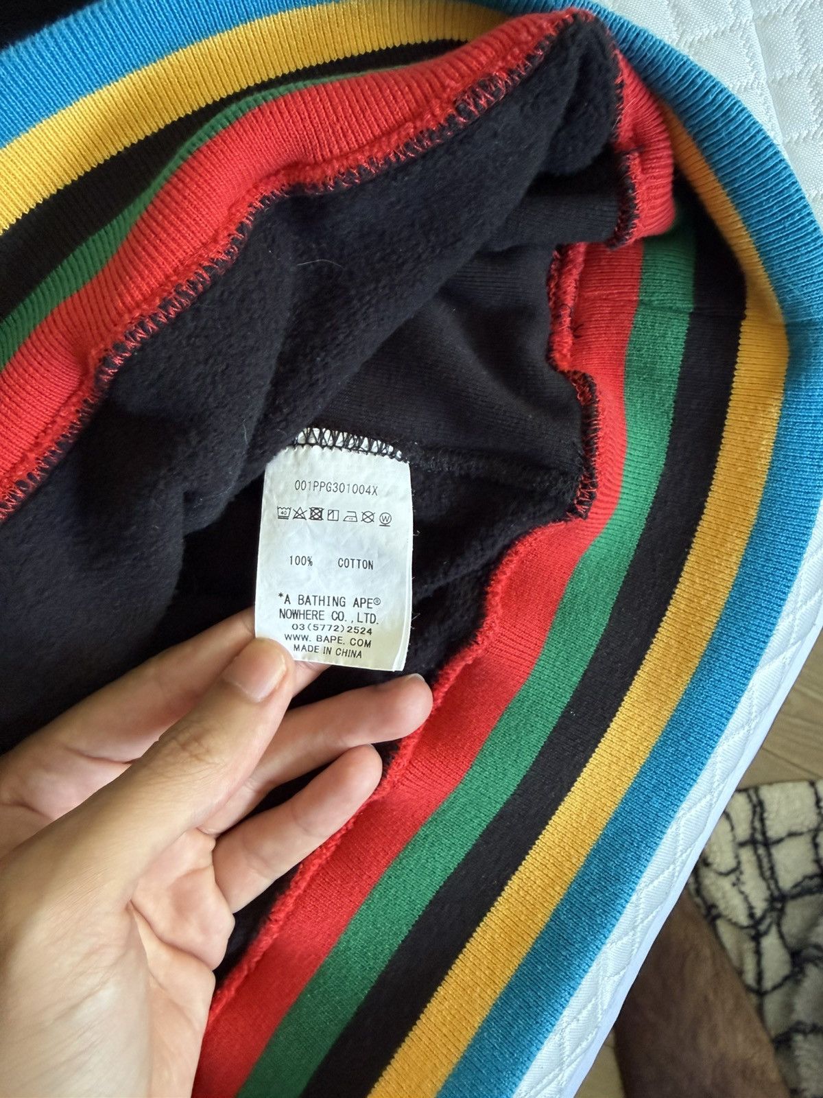 Bape World Gone Mad Black Bape Hoodie with Multi Colour Trim Size US M / EU 48-50 / 2 - 11 Thumbnail