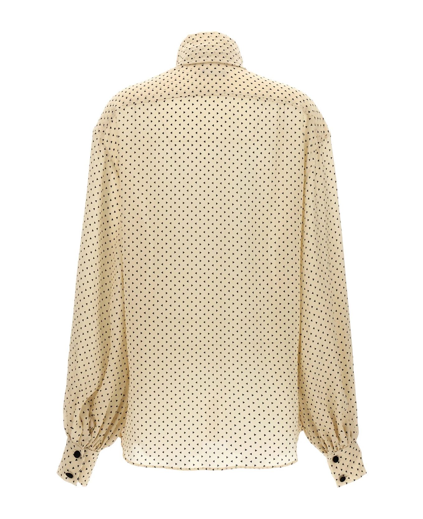 Balmain o1y0625 Patterned Shirt in Beige/Black Size S / US 4 / IT 40 - 2 Thumbnail