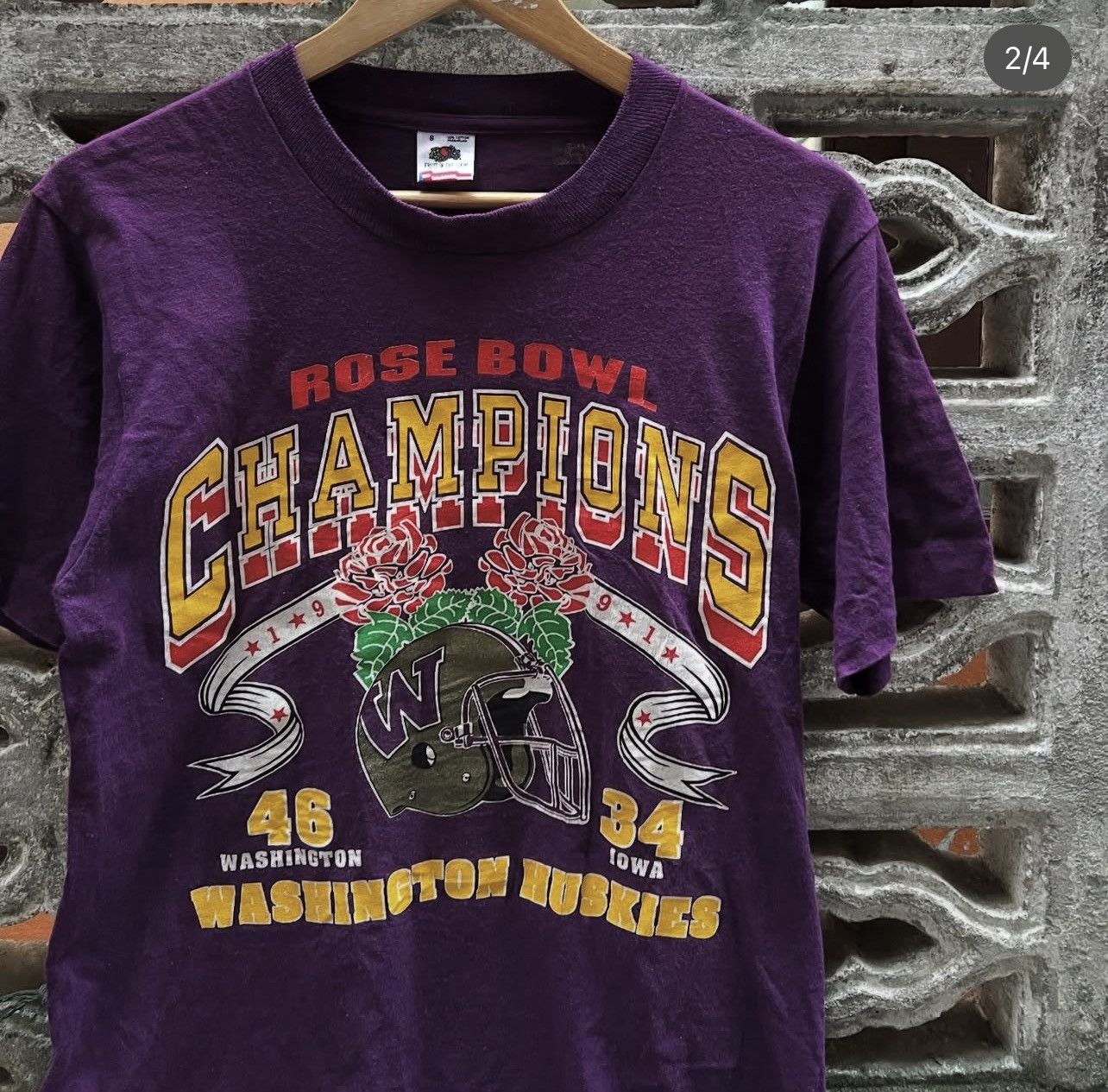 Vintage Vintage 1991 Rost Bowl Champion Tee Size US S / EU 44-46 / 1 - 2 Thumbnail