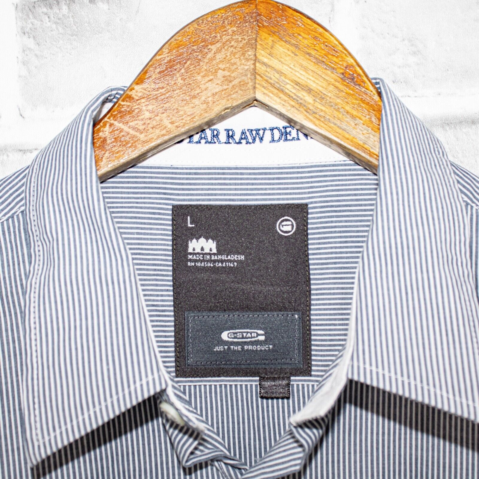 G-Star G Star RAW Men's Button up Shirt White blue striped Size US L / EU 52-54 / 3 - 3 Thumbnail
