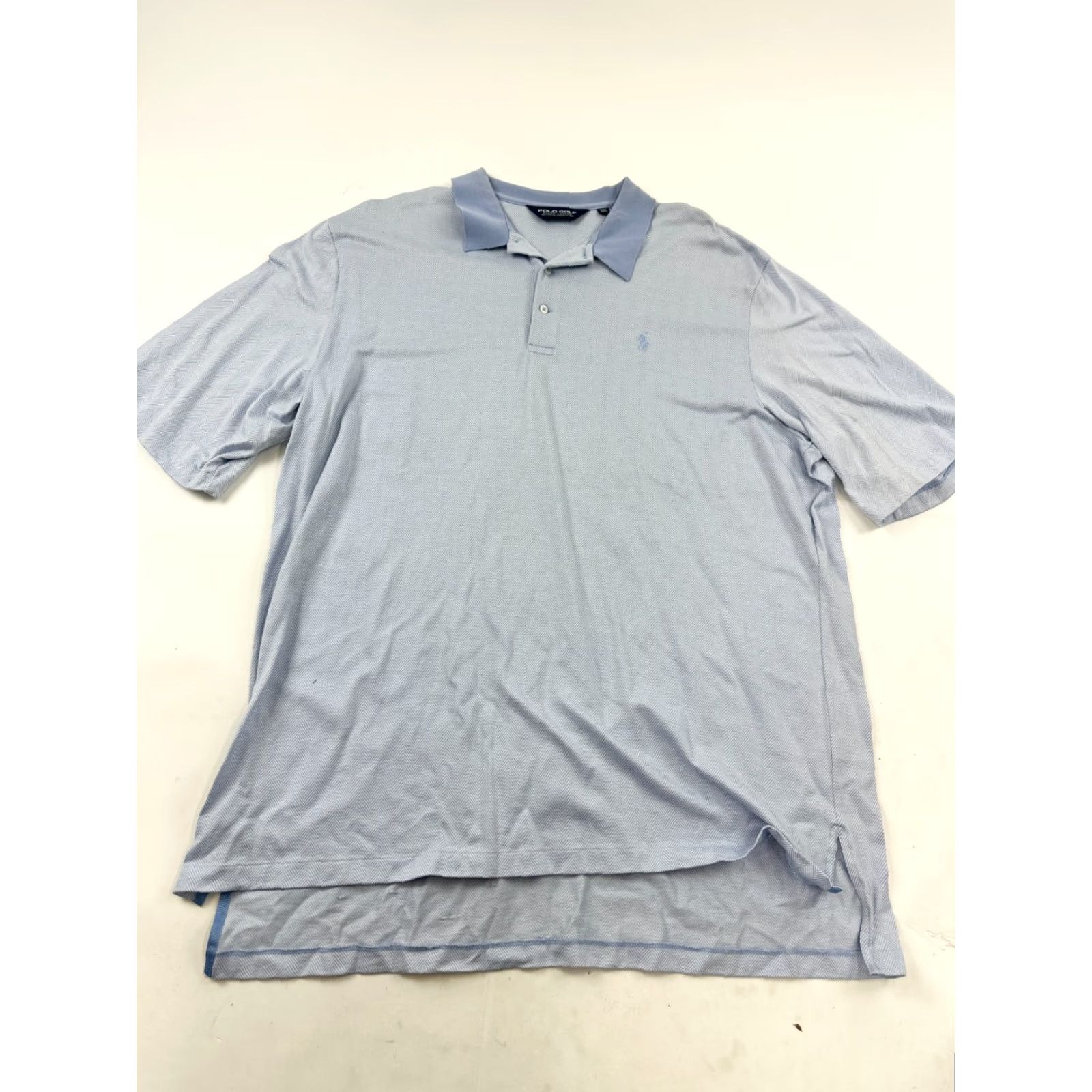 Polo Ralph Lauren Polo Ralph Lauren Polo Shirt Mens 2XL Blue Golf Pima Cotton High Low Slit Collar Shirt Size US XXL / EU 58 / 5 - 2 Thumbnail
