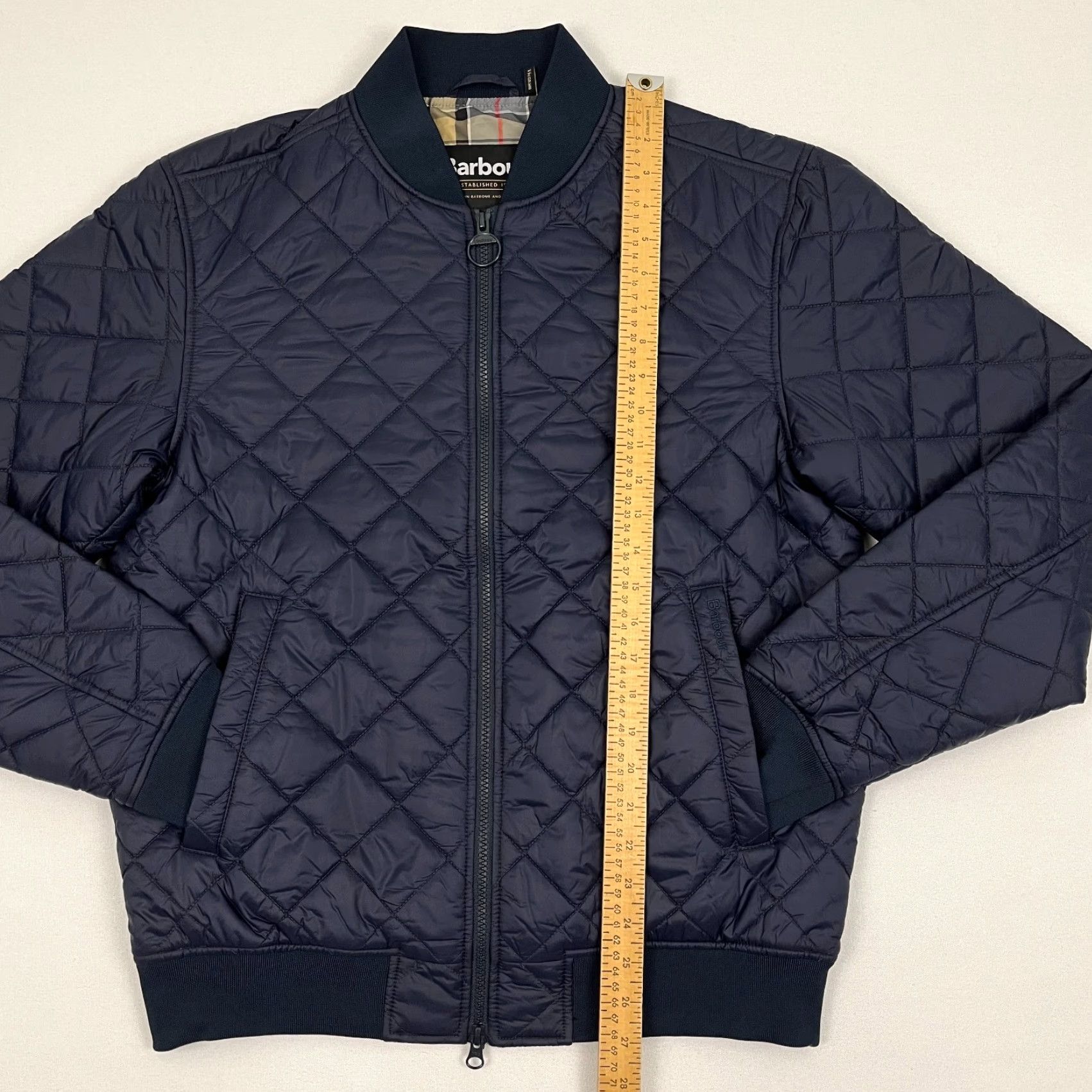 Barbour **Barbour Galento Quilted Mens M Blue Full Zip Bomber Jacket** User: Barbour Galento Quilted Mens M Blue Full Zip Bomber Jacket Size US M / EU 48-50 / 2 - 5 Thumbnail