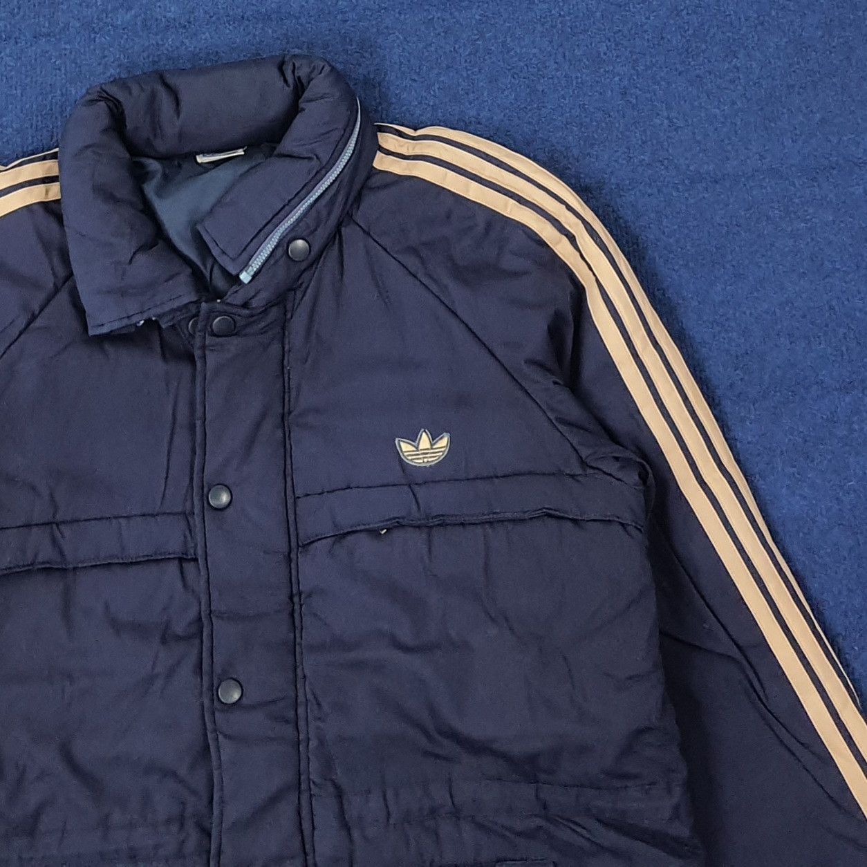 Adidas Rare Vintage 80s Adidas Jacket Three Stripes C268N6 Size US M / EU 48-50 / 2 - 2 Thumbnail