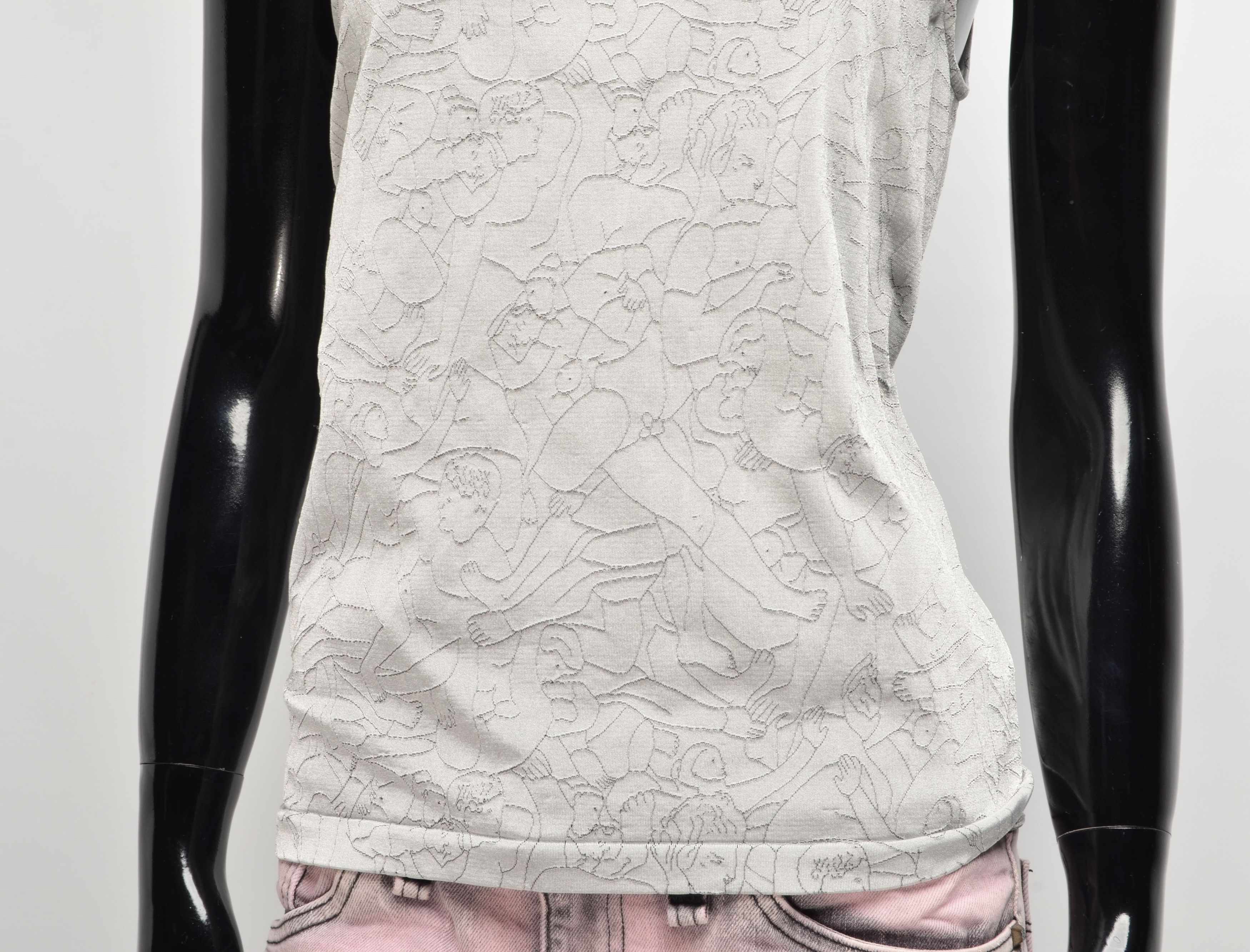 Other Rare 2004 Vivienne Westwood x Wolford Pearl Blue Orgy Top Size L / US 10 / IT 46 - 3 Thumbnail