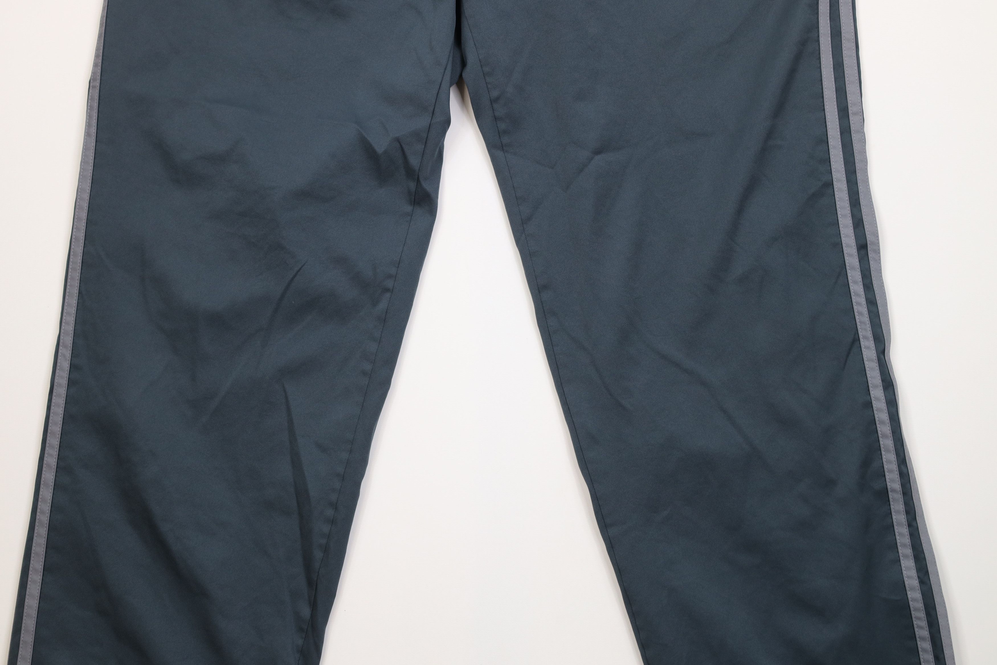 Adidas Vintage Y2K Adidas Striped Lined Wide Leg Windbreaker Pants Size US 36 / EU 52 - 3 Thumbnail