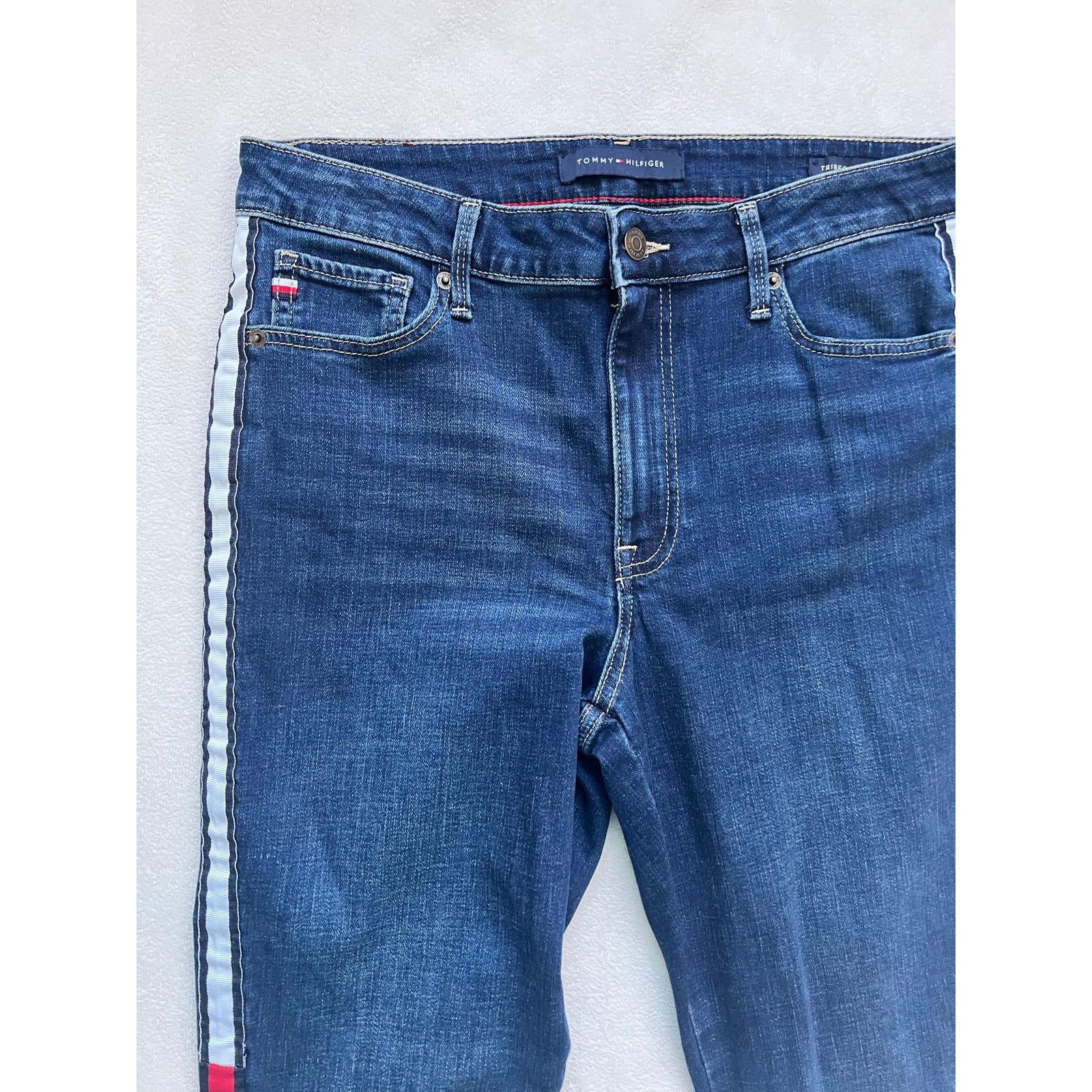 Tommy Hilfiger Tommy Hilfiger Dark Wash Midrise Skinny Jeans Size 10 Size 32" / US 10 / IT 46 - 2 Thumbnail