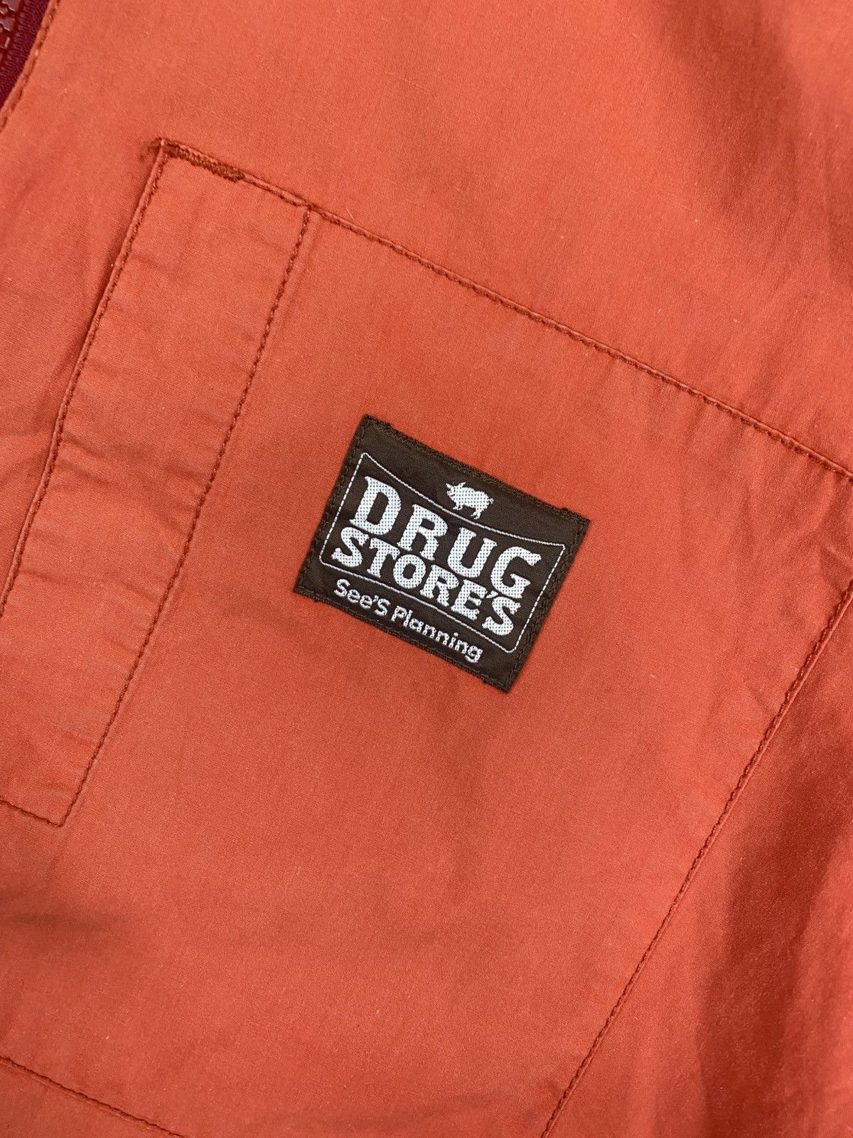 Japanese Brand Vtg Drug Store Orange Hooded Zip-Up Jacket Size US M / EU 48-50 / 2 - 8 Thumbnail