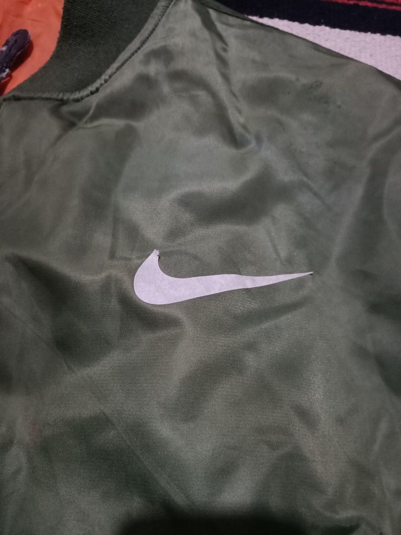 Nike × Vintage Nike flight jacket big swoosh boxy fit Size US L / EU 52-54 / 3 - 7 Thumbnail