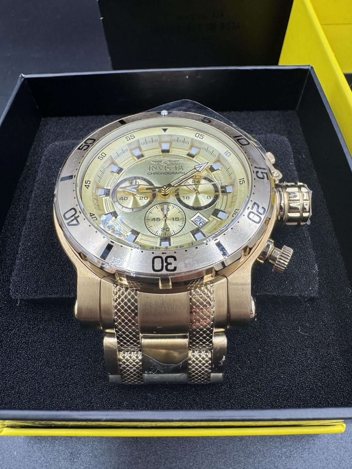 Invicta INVICTA 52MN CHONOGRAPH GOLD 49226 Brand New In Box 100M Size ONE SIZE - 4 Thumbnail