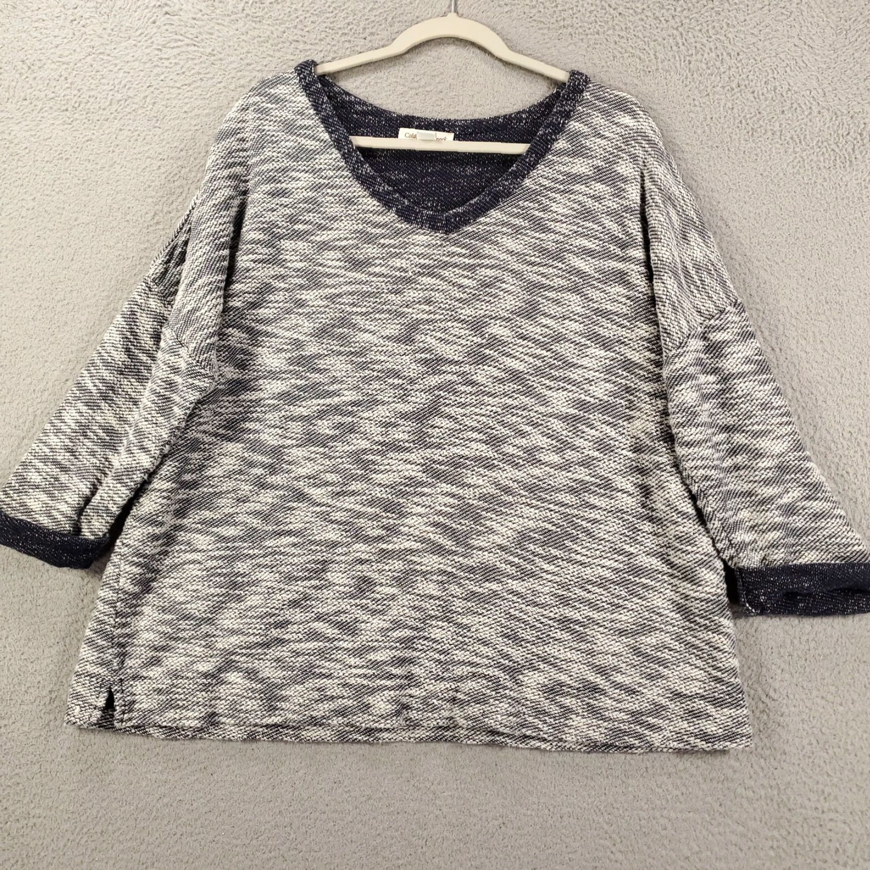 Coldwater Creek Coldwater Creek Sweater Womens 1X Blue Black Heathered Scoop Neck Tunic Size XL / US 12-14 / IT 48-50 - 3 Thumbnail