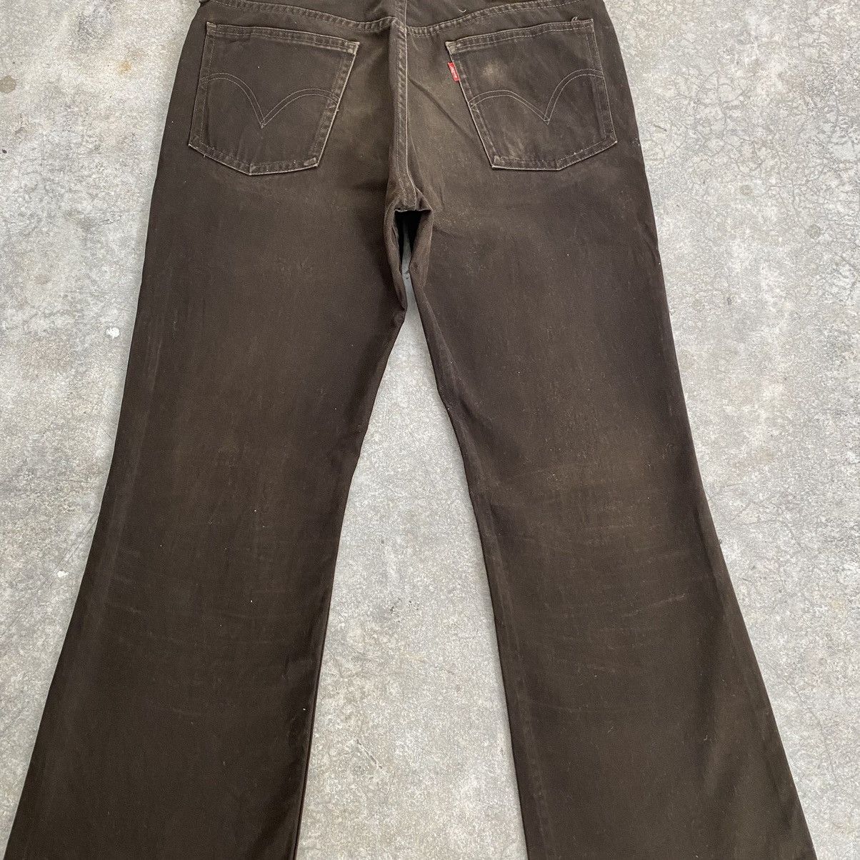 Levi's Size 33x30 Vintage Levis 517 Brown Bootcut Flared Jeans Size US 33 - 14 Thumbnail