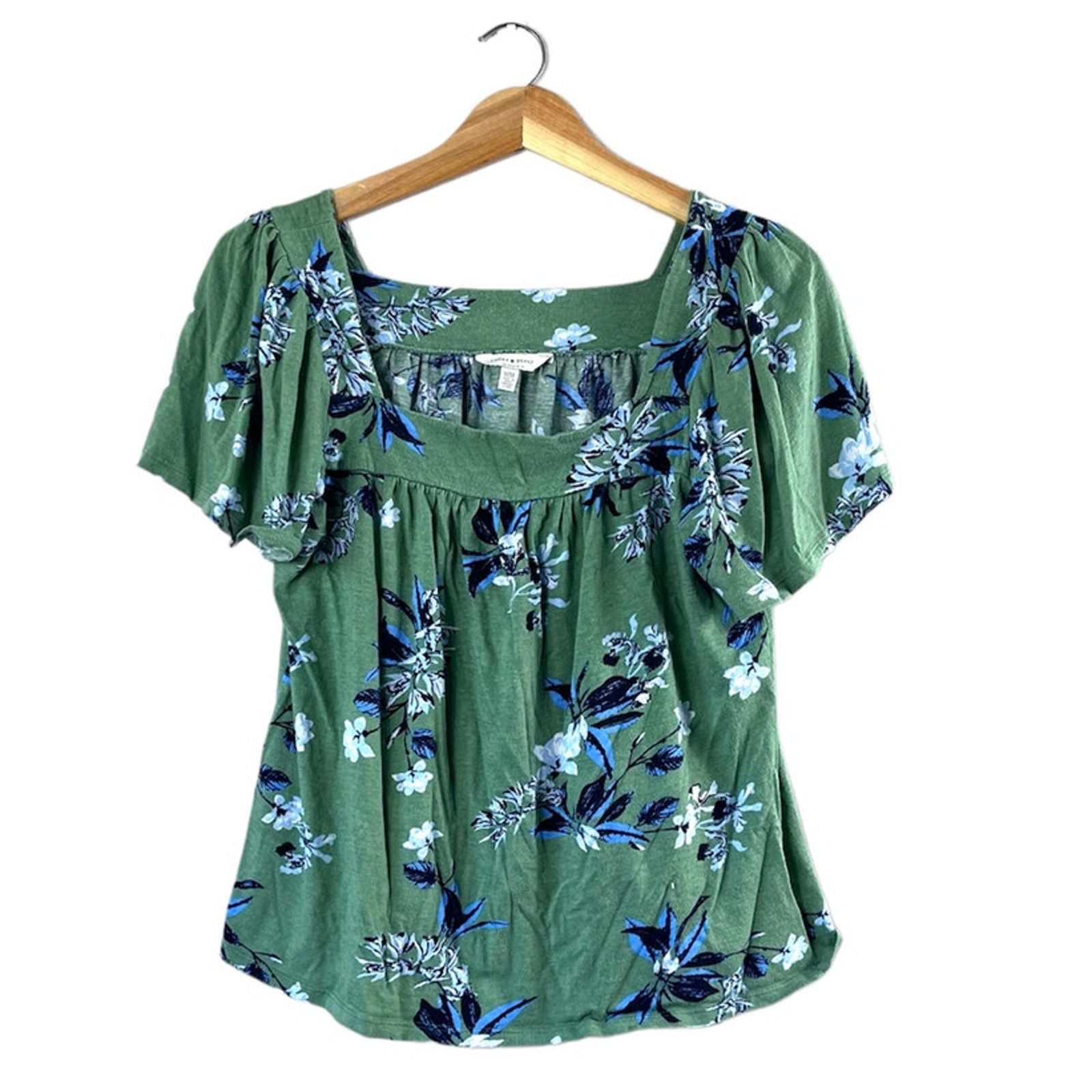 Lucky Brand Women's Green Floral Lucky Brand Blouse M Size M / US 6-8 / IT 42-44 - 1 Thumbnail