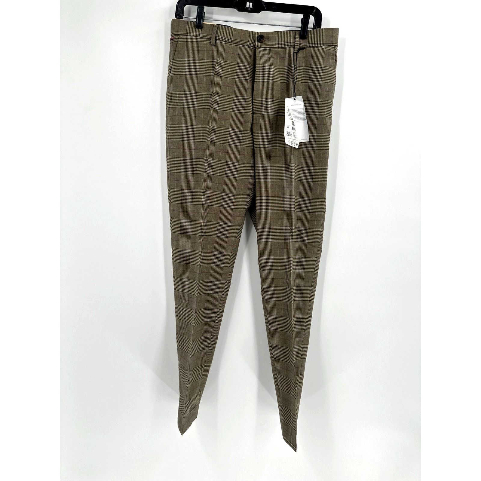 Scotch & Soda Scotch & Soda Taupe Check Slim Tapered Fit Chino Pants 30/32 Size US 30 / EU 46 - 5 Thumbnail