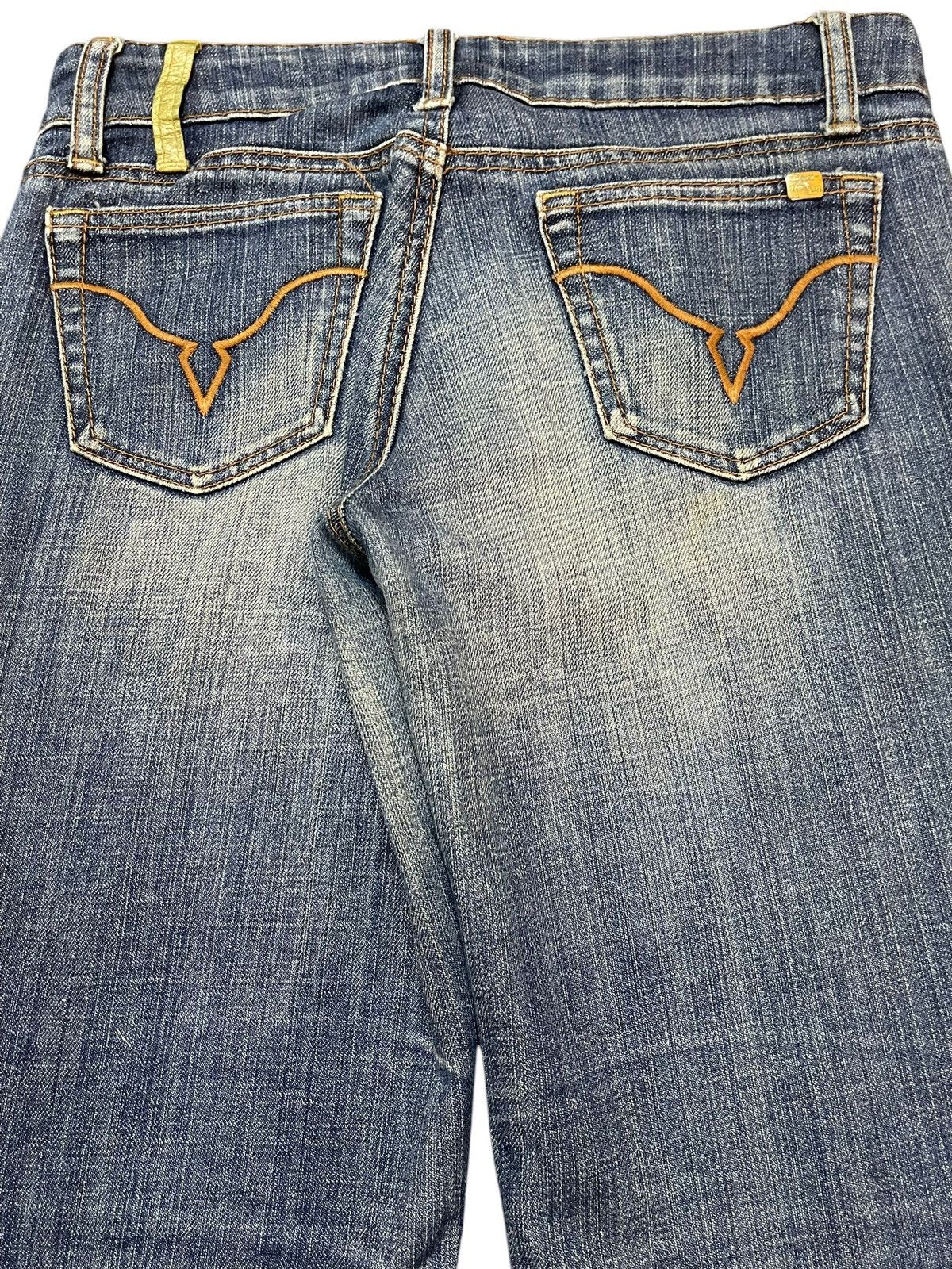 14th Addiction Vintage Japanese Brand Blue Faded Wash Style Flare Jeans Size US 28 / EU 44 - 6 Thumbnail